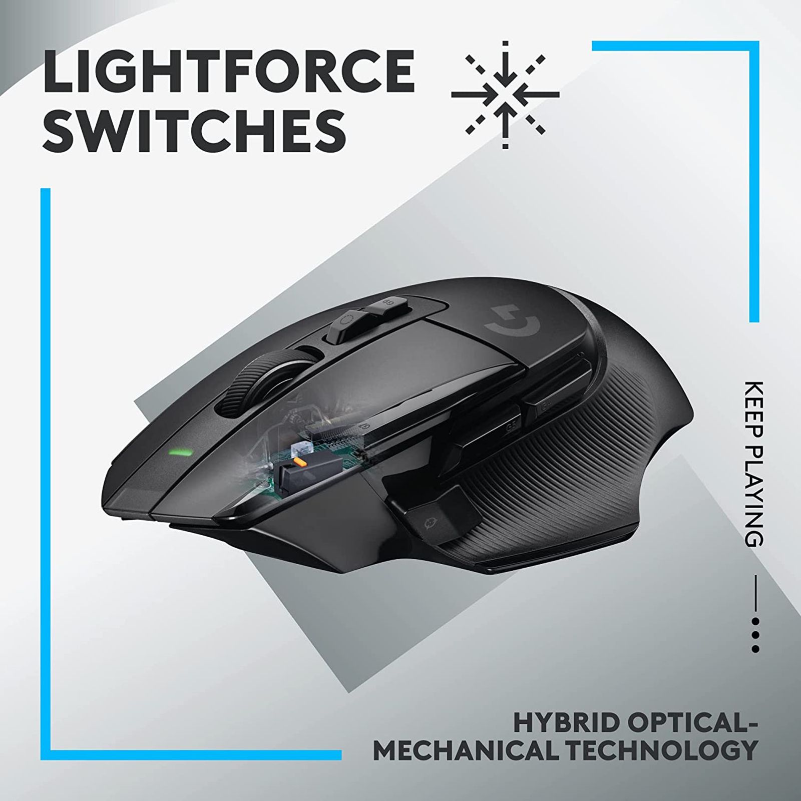 logitech G502 X Rechargeable Wireless Optical Gaming Mouse (25600 DPI Adjustable, Dual-Mode Scroll Wheel, Black)_10