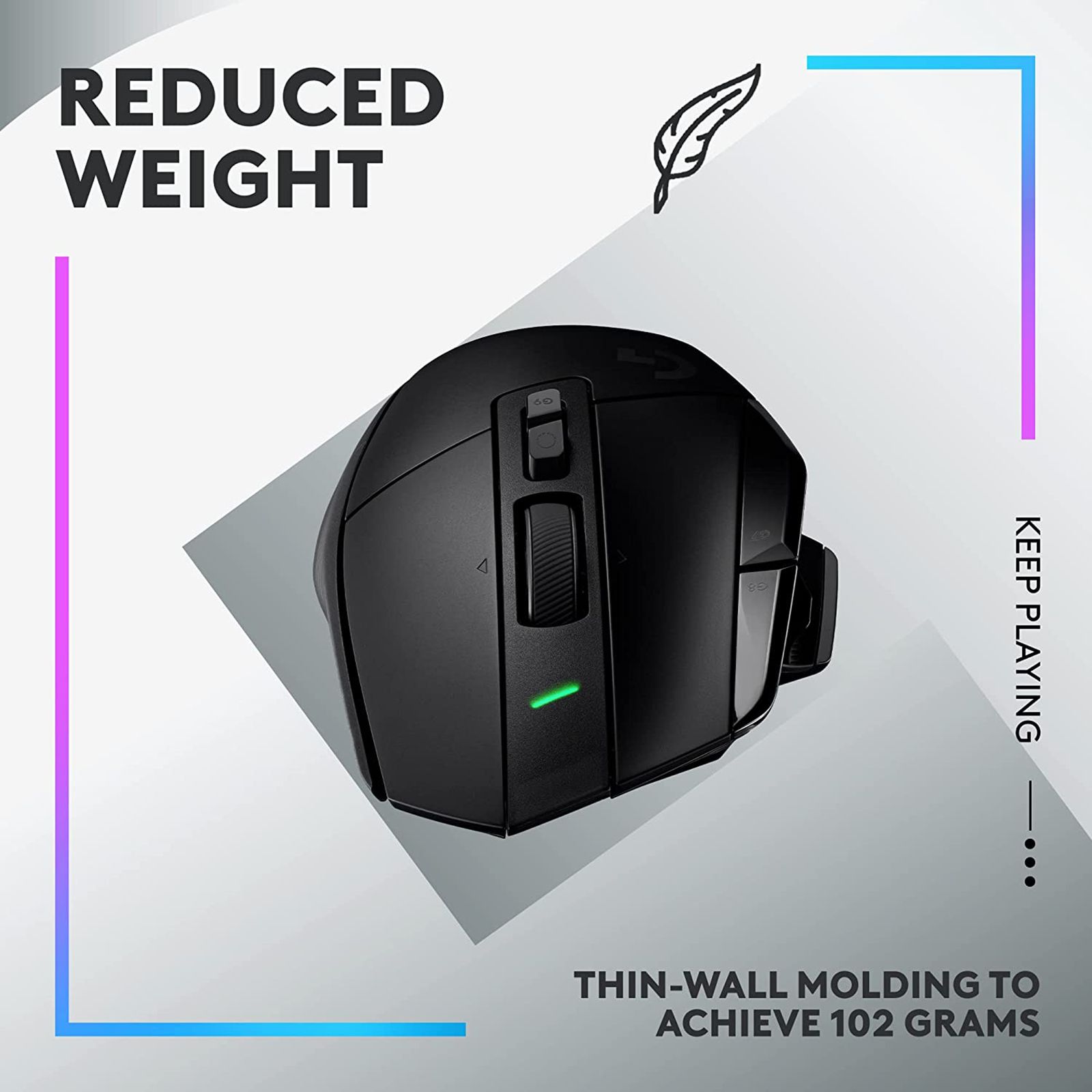 logitech G502 X Rechargeable Wireless Optical Gaming Mouse (25600 DPI Adjustable, Dual-Mode Scroll Wheel, Black)_12