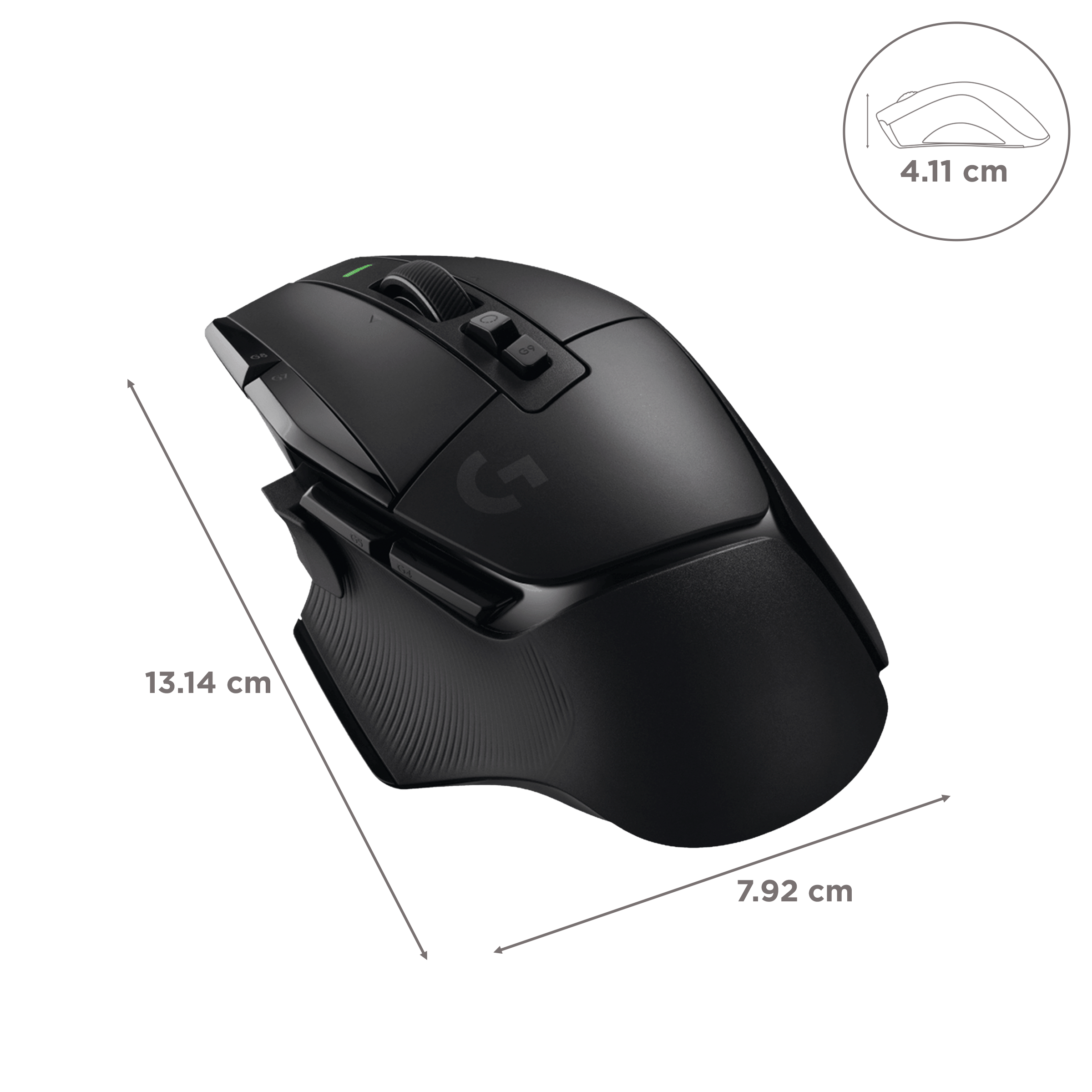 logitech G502 X Rechargeable Wireless Optical Gaming Mouse (25600 DPI Adjustable, Dual-Mode Scroll Wheel, Black)_3