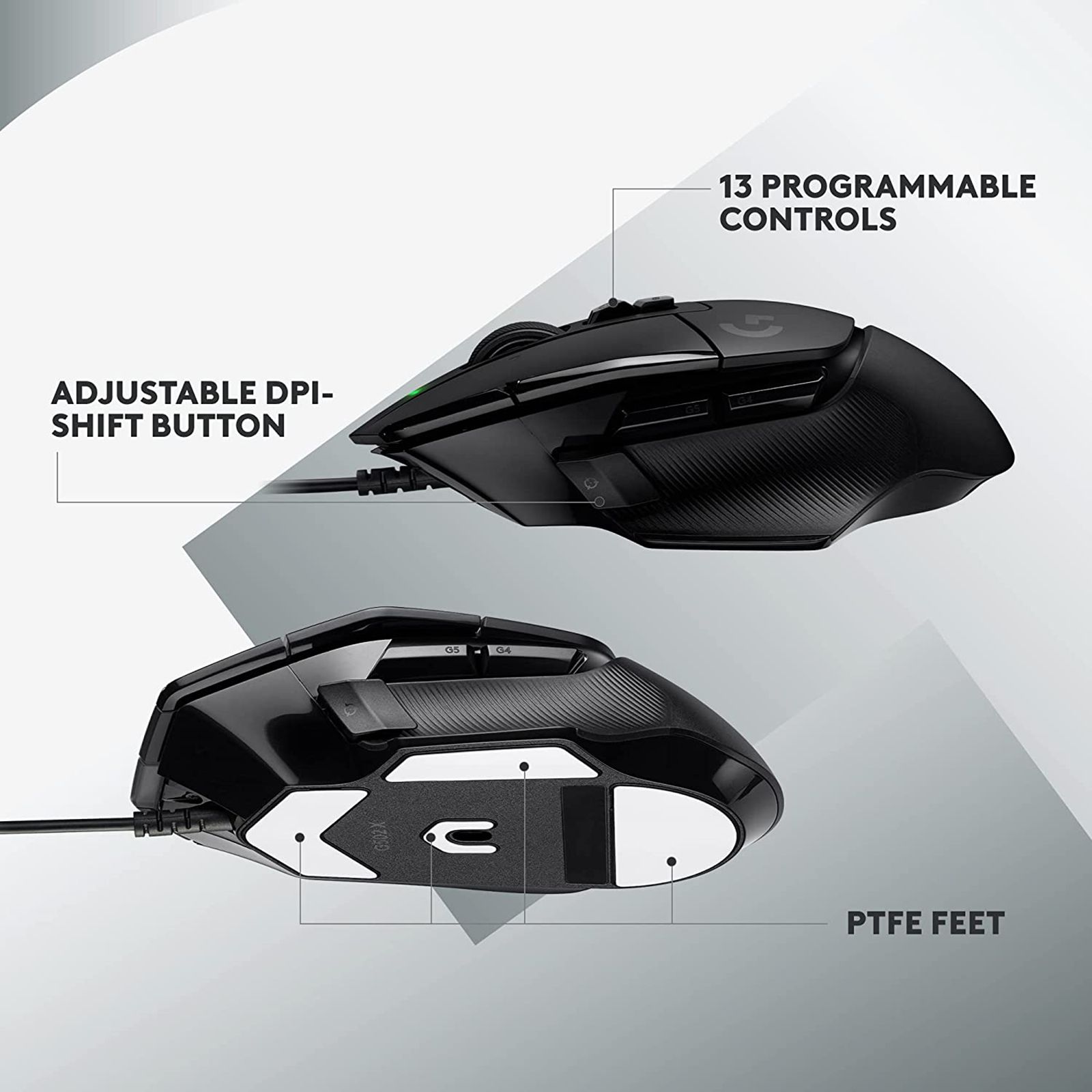 logitech G502 X Wired Optical Gaming Mouse (25600 DPI Adjustable, Dual-Mode Scroll Wheel, Black) logitech G502 X Wired Optical Gaming Mouse (25600 DPI Adjustable, Dual-Mode Scroll Wheel, Black)_13