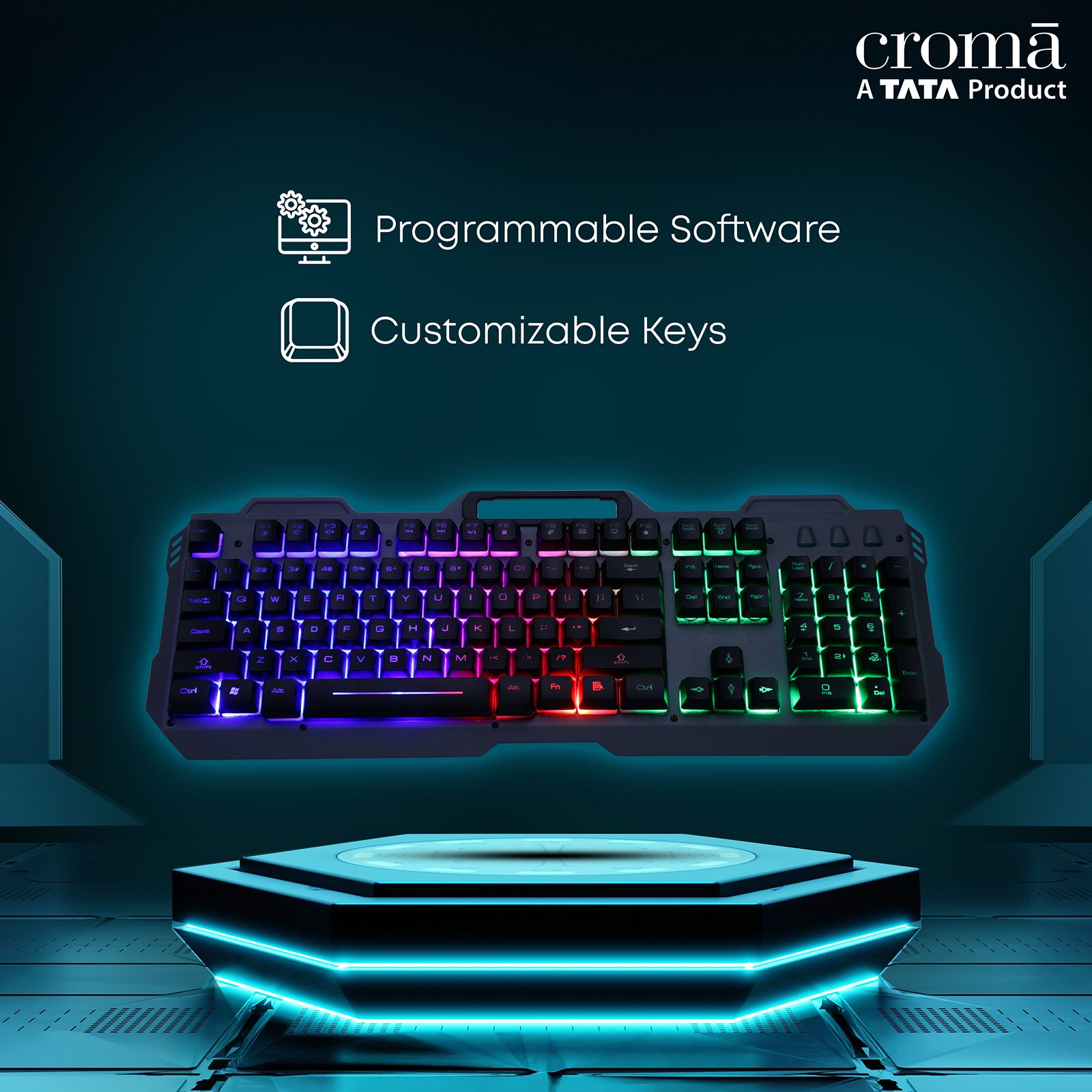 Croma Wired Gaming Keyboard & Mouse Combo (104 Keys, 7200 DPI, Ergonomic Design, Black)_10