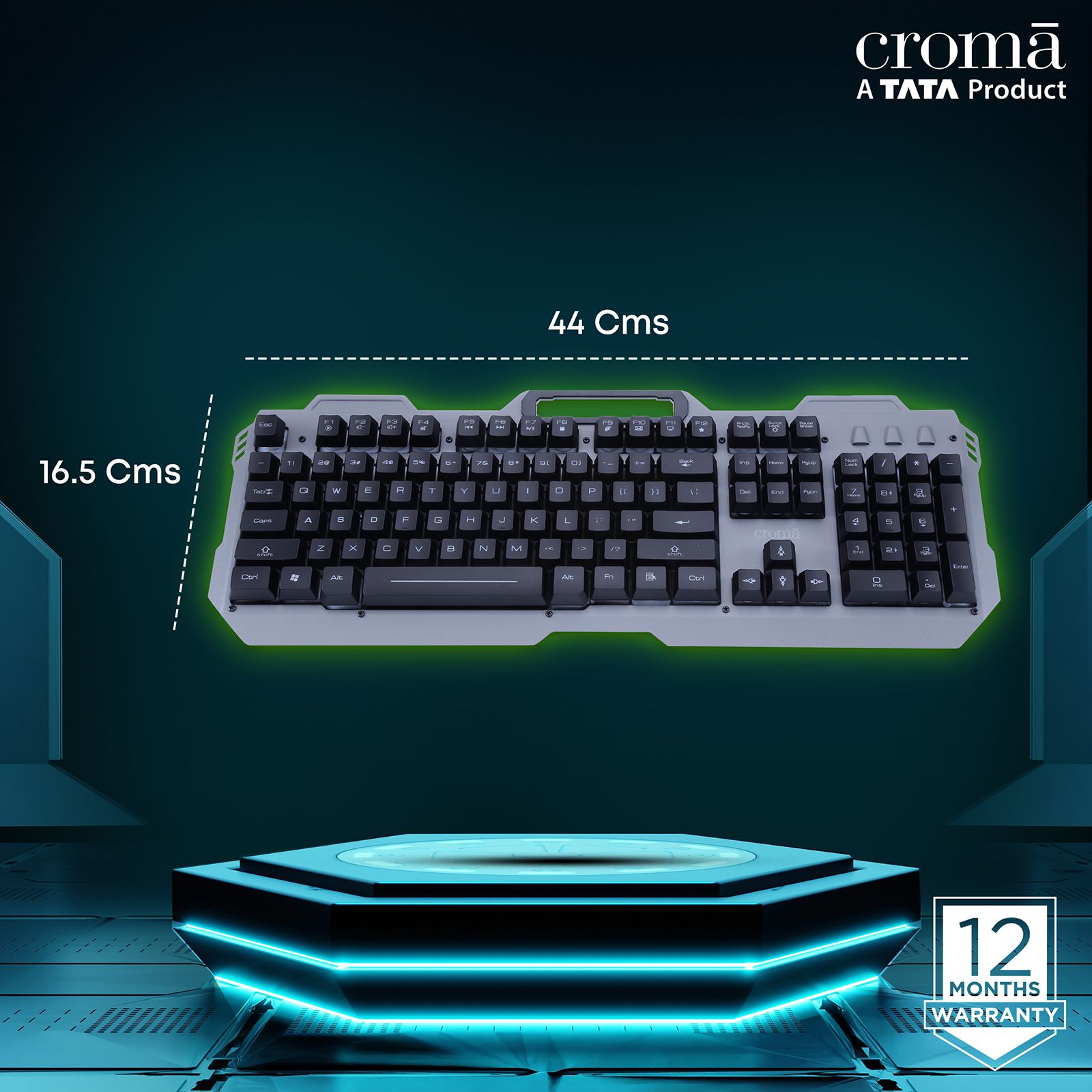 Croma Wired Gaming Keyboard & Mouse Combo (104 Keys, 7200 DPI, Ergonomic Design, Black)_11