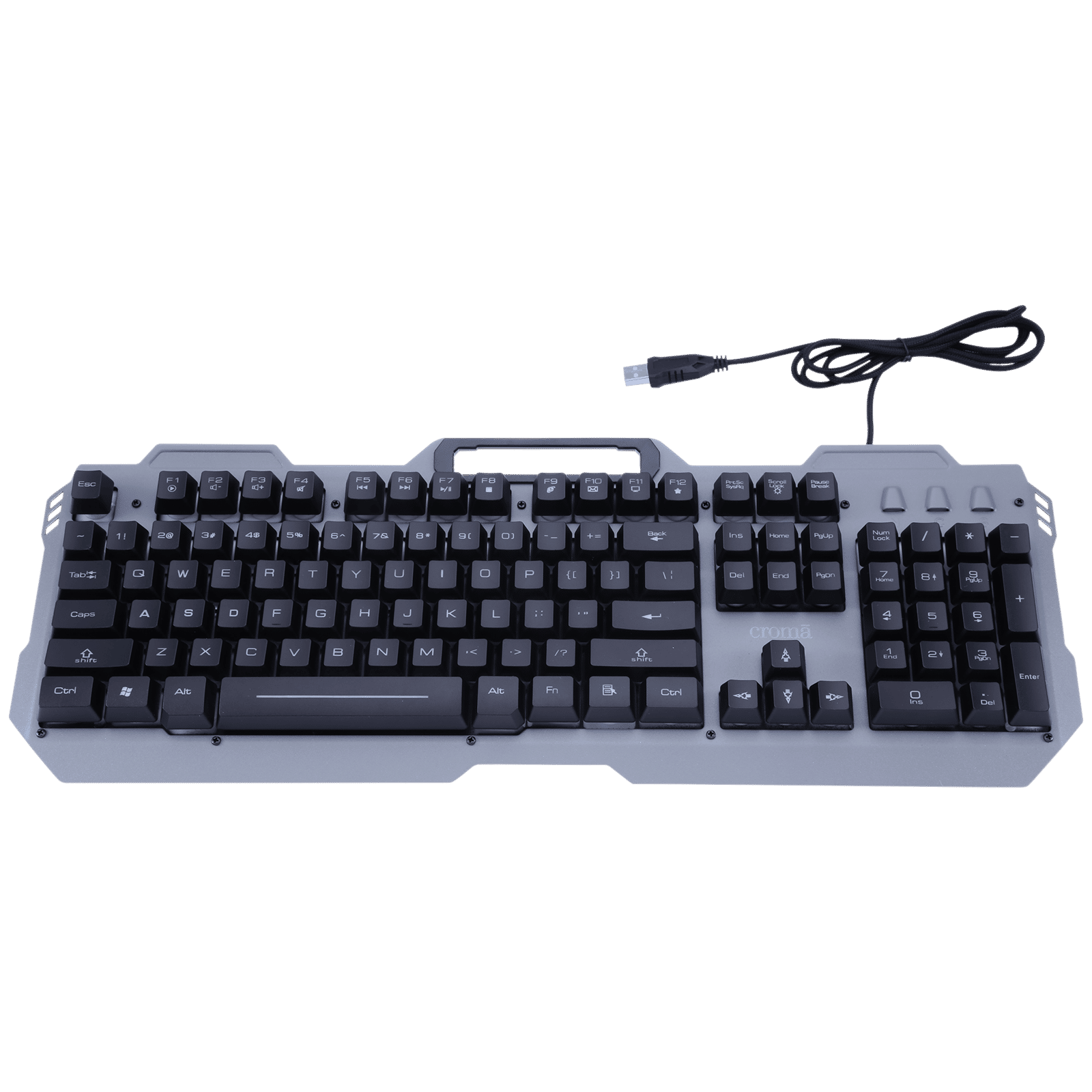 Croma Wired Gaming Keyboard & Mouse Combo (104 Keys, 7200 DPI, Ergonomic Design, Black)_5