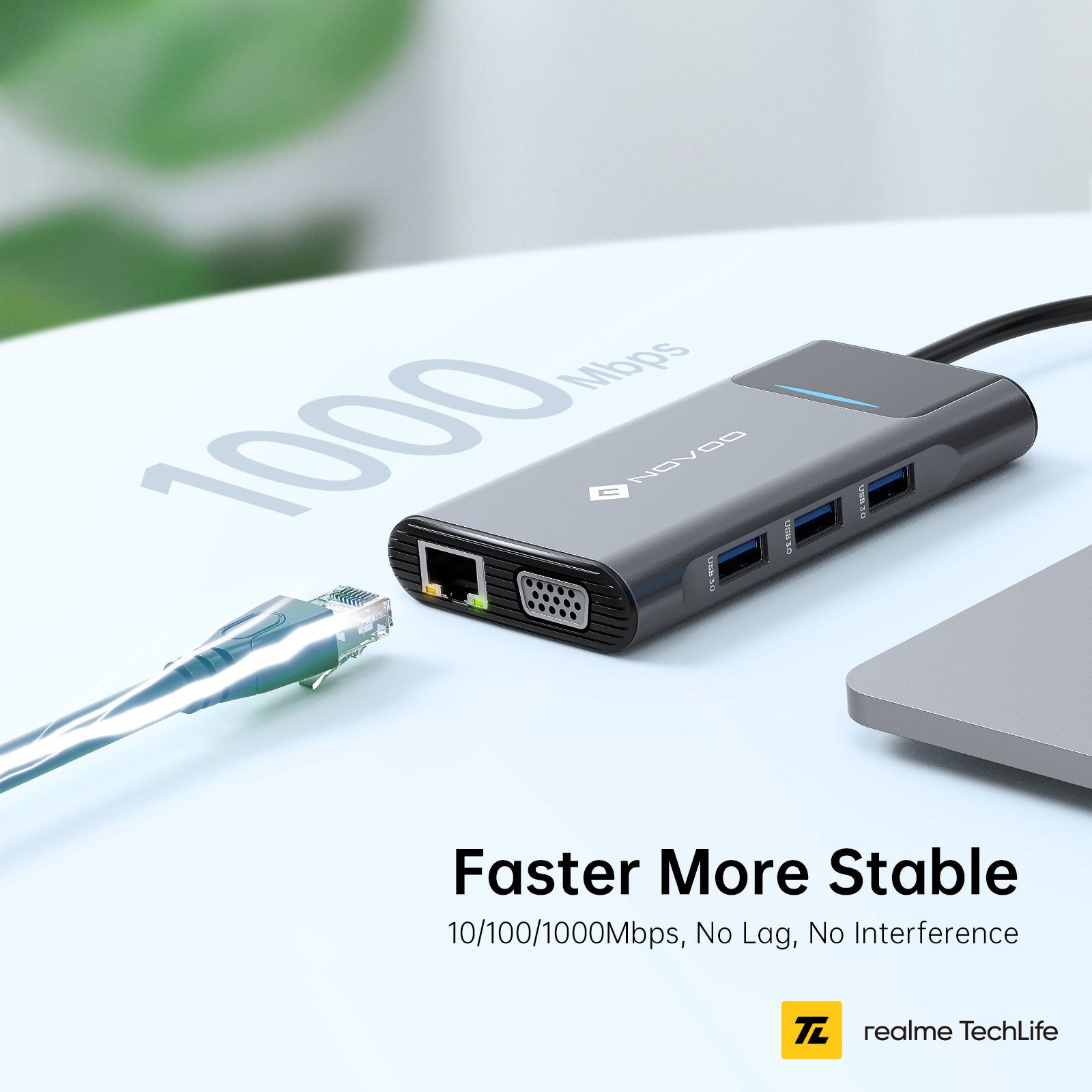 Novoo 9-in-1 USB 3.0 Type C to USB Type C, HDMI Type A, SD Card Slot, TF Card Reader, USB 3.0 Type A, VGA Port, RJ45 USB Hub (Dual Screen Display, Grey) Novoo 9-in-1 USB 3.0 Type C to USB Type C, HDMI Type A, SD Card Slot, TF Card Reader, USB 3.0 Type A, VGA Port, RJ45 USB Hub (Dual Screen Display, Grey)_11