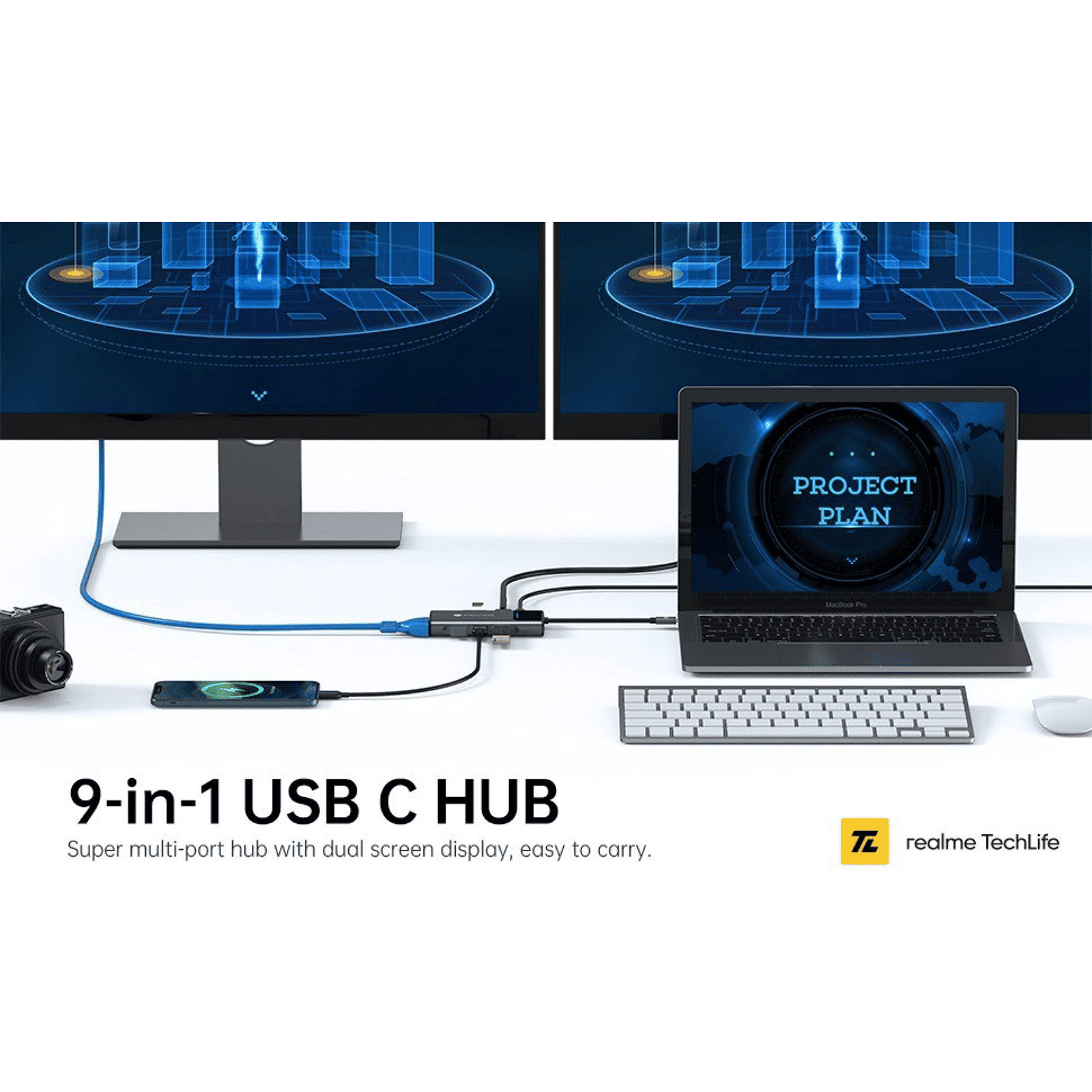 Novoo 9-in-1 USB 3.0 Type C to USB Type C, HDMI Type A, SD Card Slot, TF Card Reader, USB 3.0 Type A, VGA Port, RJ45 USB Hub (Dual Screen Display, Grey) Novoo 9-in-1 USB 3.0 Type C to USB Type C, HDMI Type A, SD Card Slot, TF Card Reader, USB 3.0 Type A, VGA Port, RJ45 USB Hub (Dual Screen Display, Grey)_4