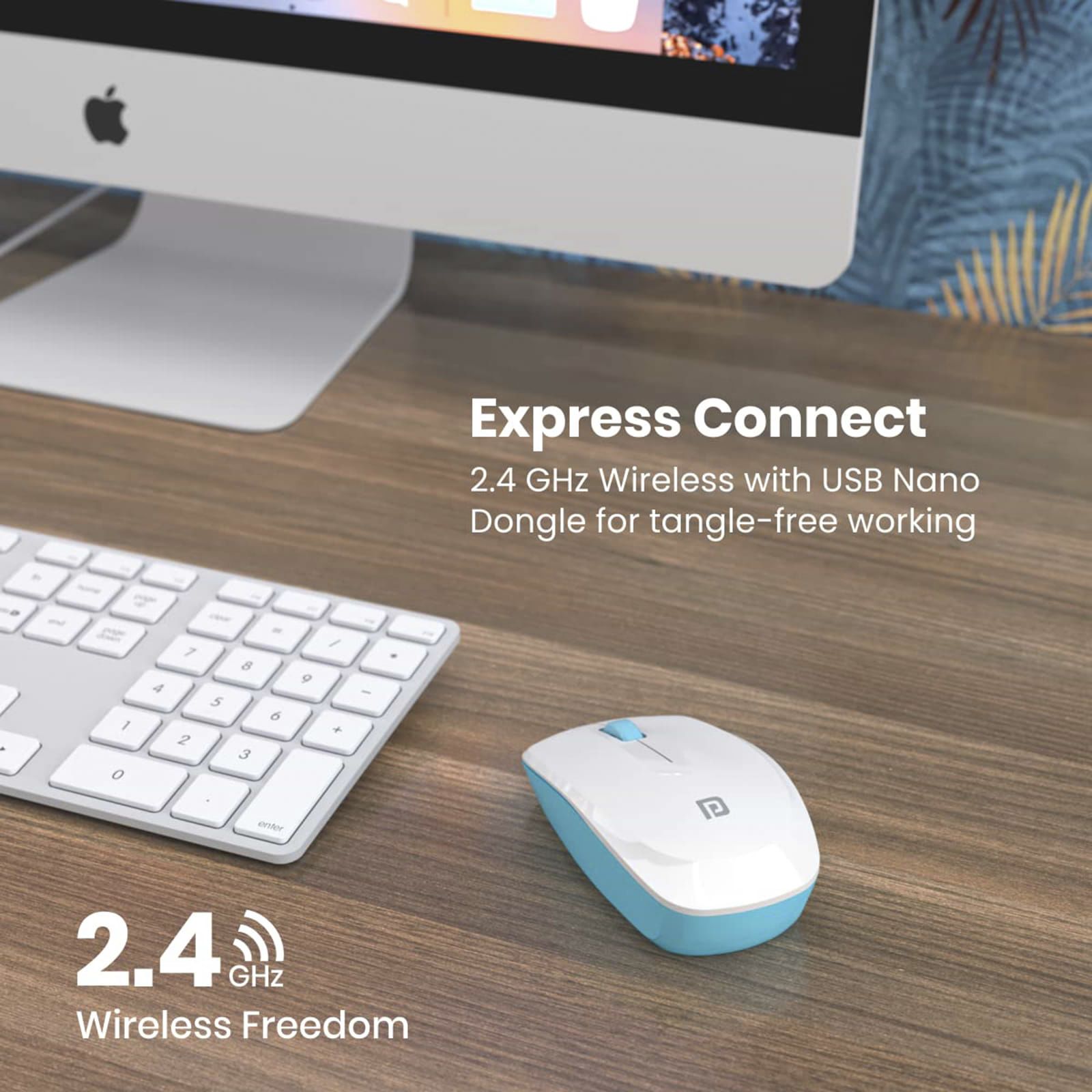 PORTRONICS Toad 25 Wireless Optical Performance Mouse (1200 DPI, Optimum Tracking, White)_6