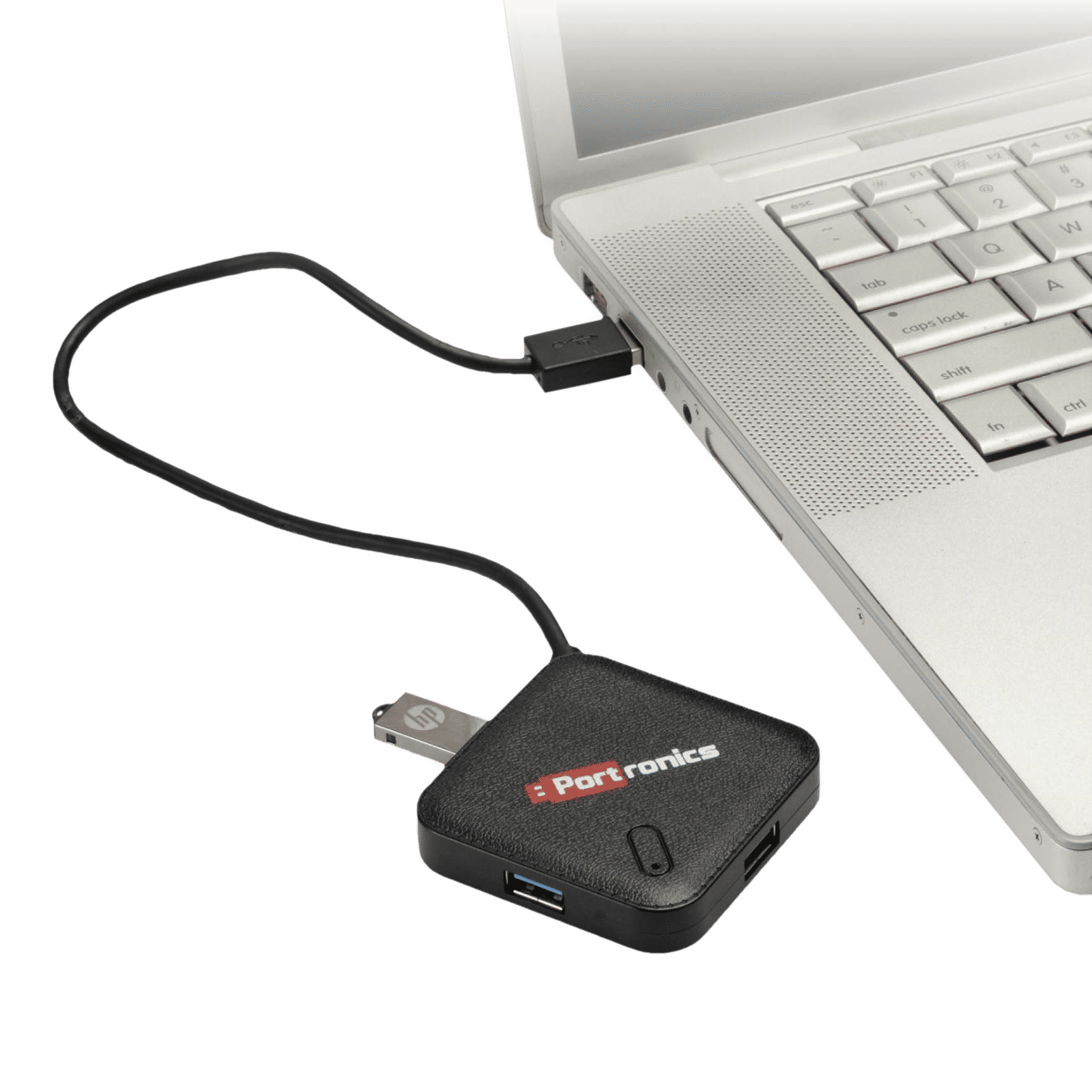 PORTRONICS Mport 34M USB Type C to USB 3.0 Type A USB Hub (Up to 5 Gbps Data Transfer, Black)_3