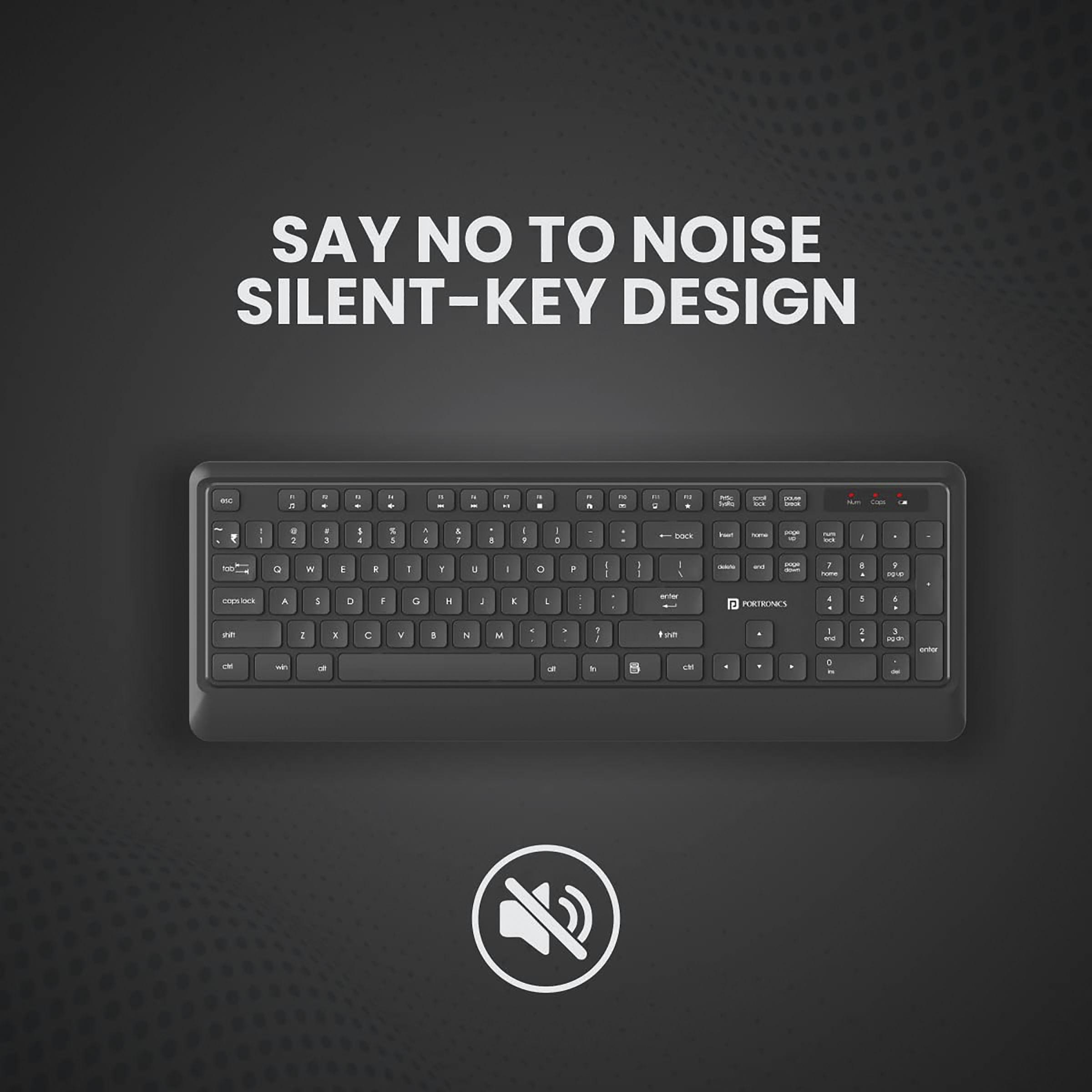 PORTRONICS Key 5 Wireless Keyboard & Mouse Combo (Silent Key Function, Z Black) PORTRONICS Key 5 Wireless Keyboard & Mouse Combo (Silent Key Function, Z Black)_8
