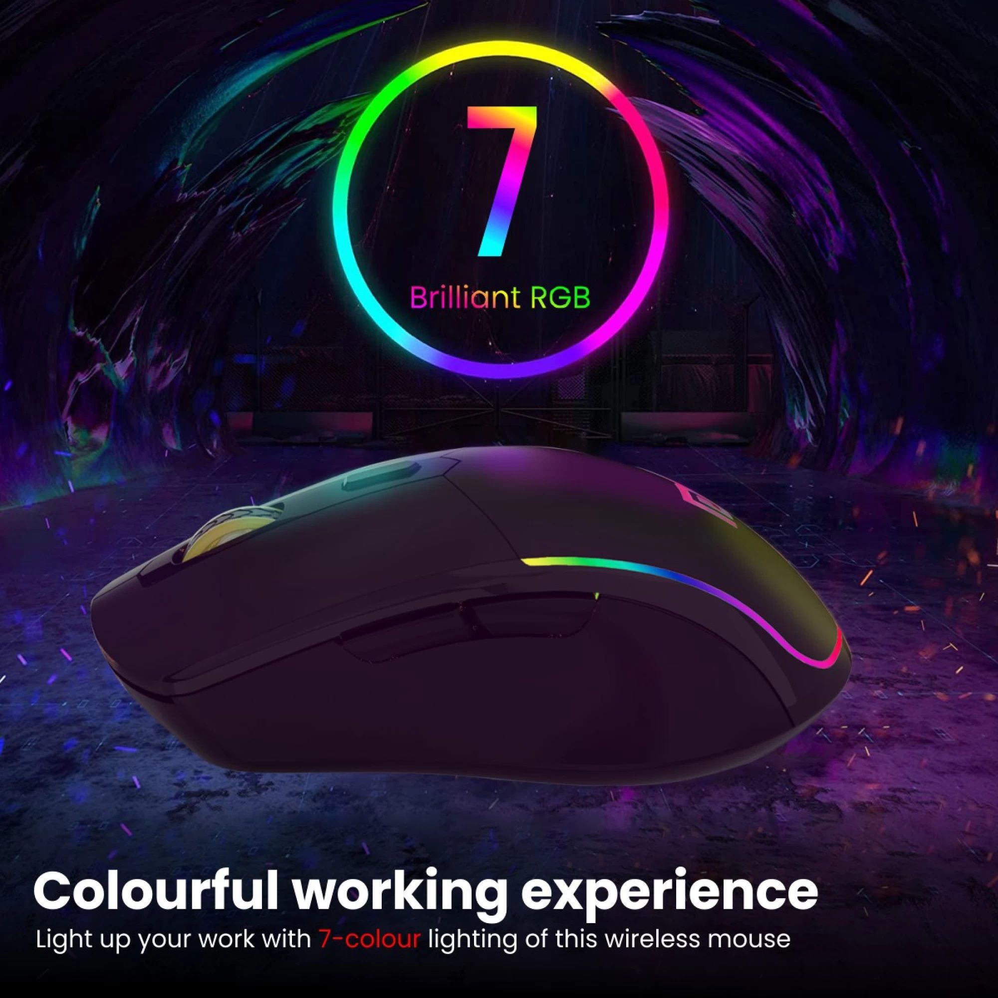 PORTRONICS Toad One Rechargeable Wireless Optical Mouse (1200 DPI Adjustable, Ergonomic Design, Black)_9