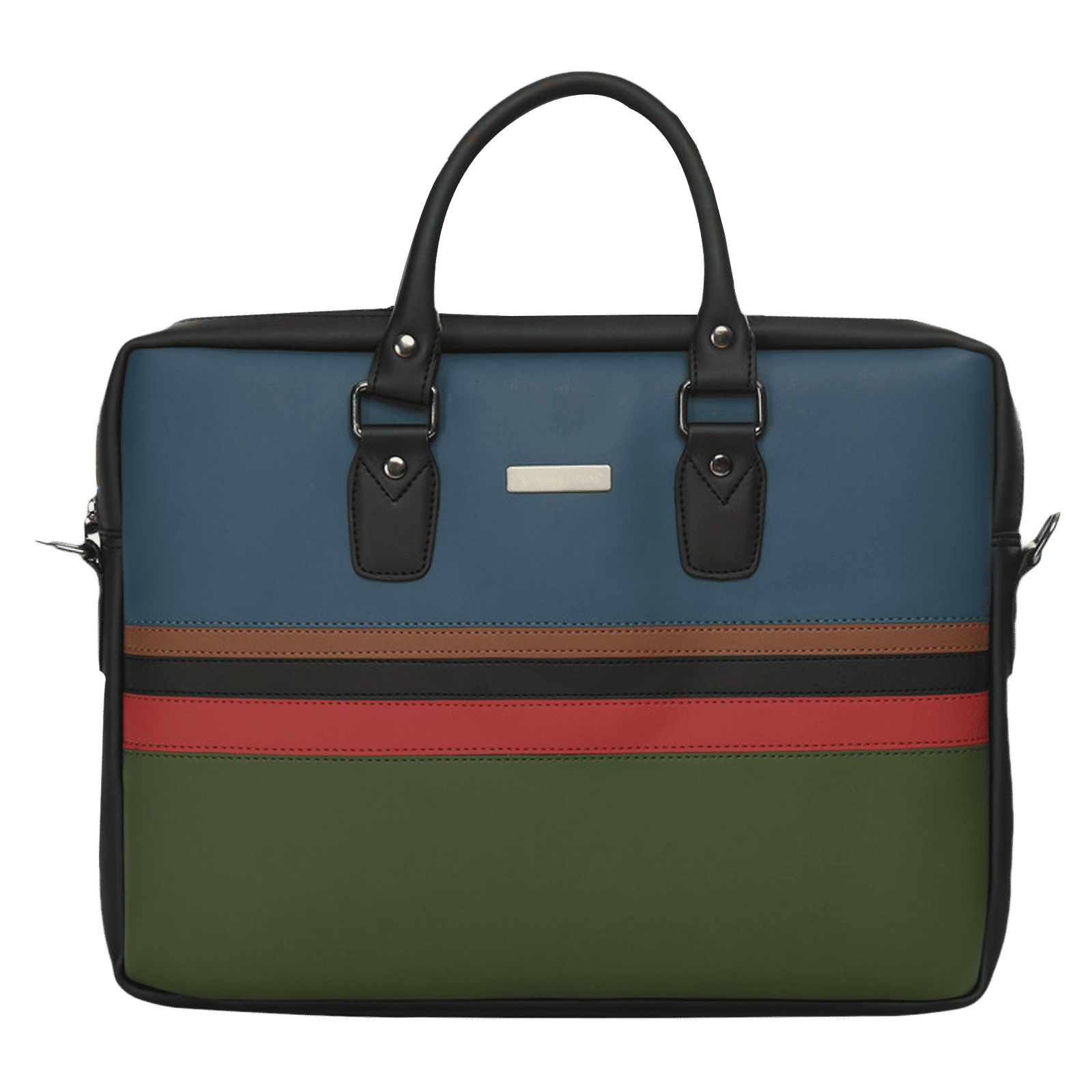 Dr. Vaku MILAN Stripey Vegan Leather Laptop Sling Bag for 13 & 14 Inch Laptop (Water Resistant, Multi Color)_1