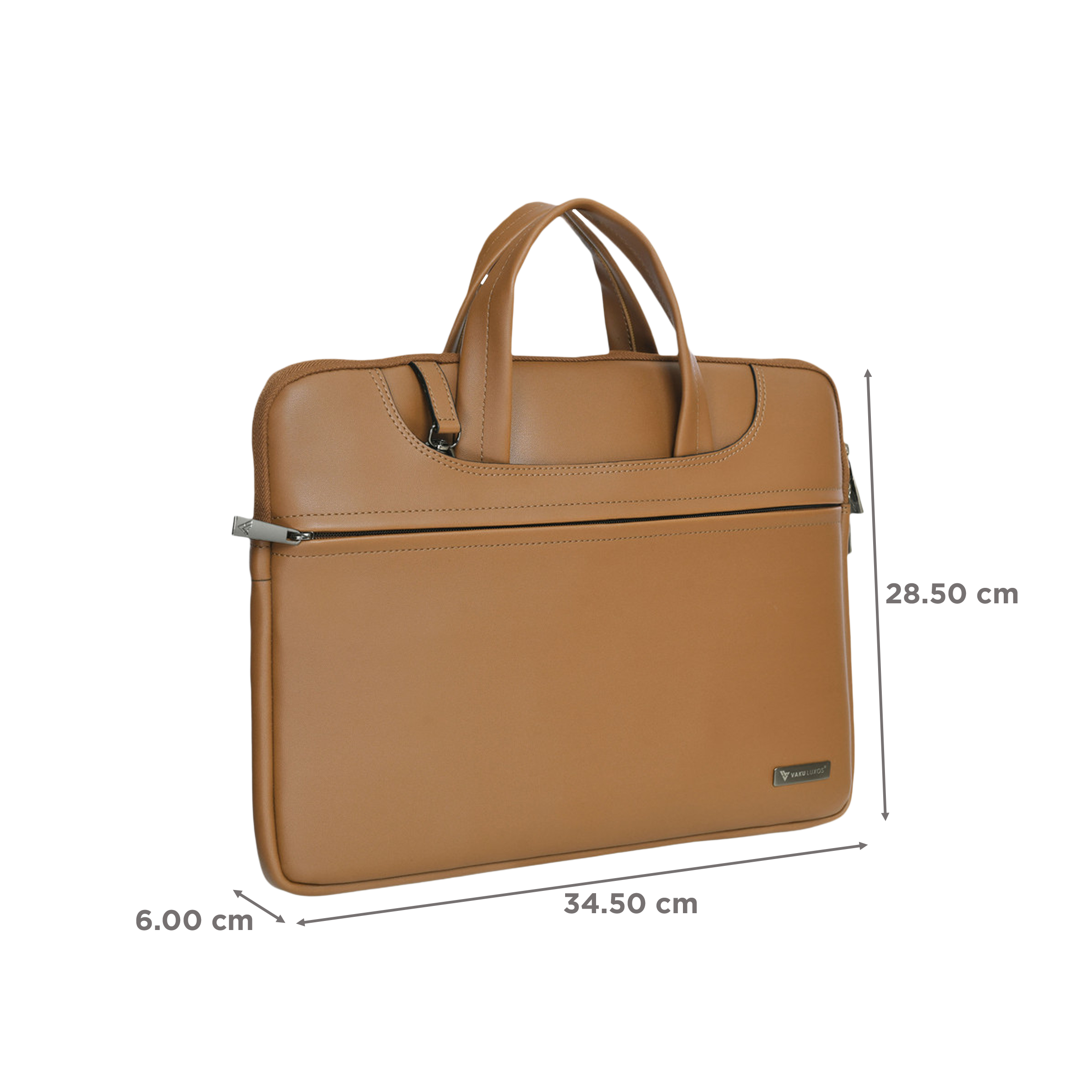 Dr. Vaku Vegan Leather Laptop Sleeve for 14 Inch Laptop (Water Resistant, Mustard) Dr. Vaku Vegan Leather Laptop Sleeve for 14 Inch Laptop (Water Resistant, Mustard)_2