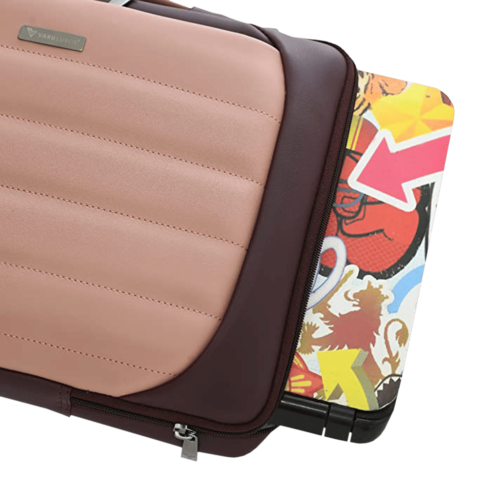 Dr. Vaku Lasa Chivelle Vegan Leather Laptop Sling Bag for 13 & 14 Inch Laptop (Water Resistant, Cherry/Pink)_6