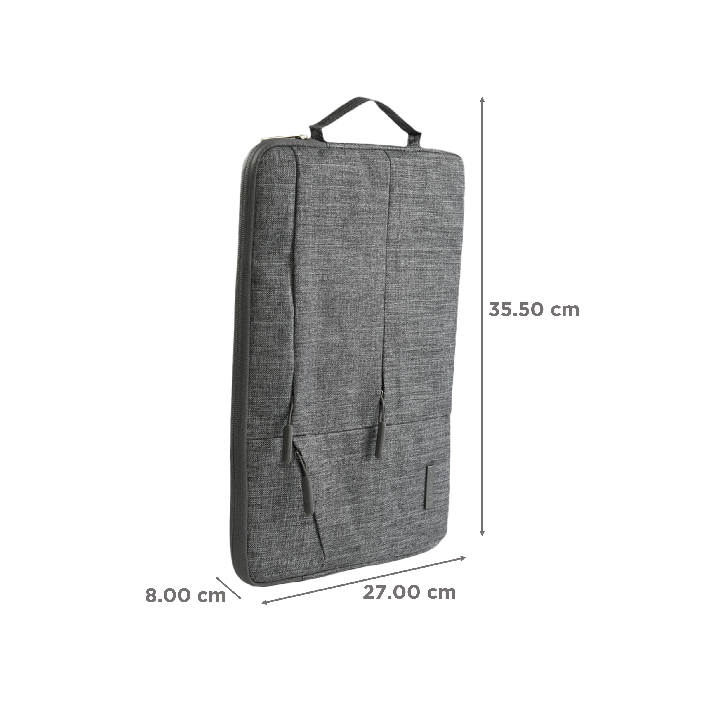 Dr. Vaku Geuite Series Polyester Fabric Laptop Sleeve for 14 Inch Laptop (6 L, Water Repellent, Grey) Dr. Vaku Geuite Series Polyester Fabric Laptop Sleeve for 14 Inch Laptop (6 L, Water Repellent, Grey)_3