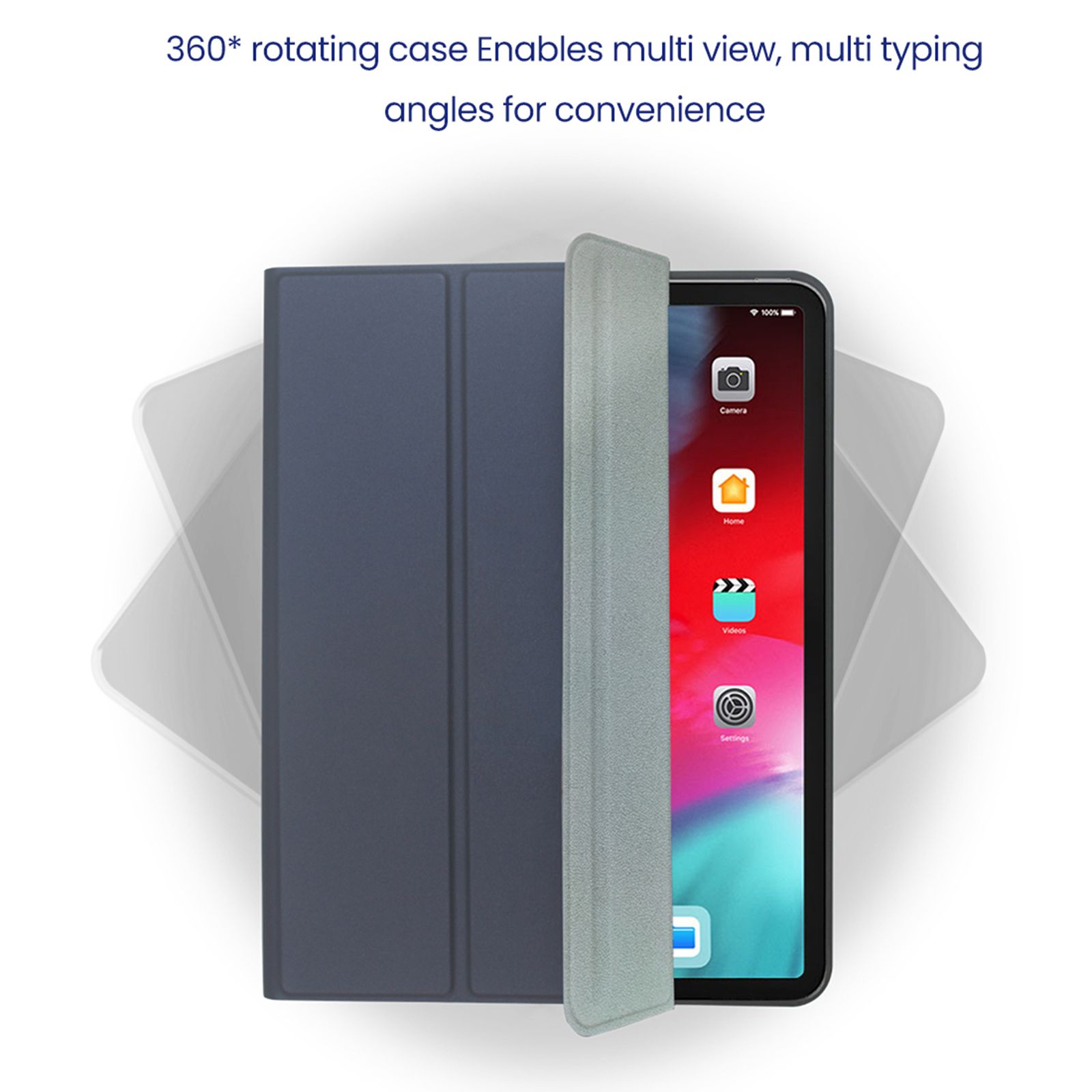 Stuffcool Flex Faux Leather Flip Cover for Apple iPad Pro 12.9 Inch (6th Gen) (Built-in Pencil Holder, Navy) Stuffcool Flex Faux Leather Flip Cover for Apple iPad Pro 12.9 Inch (6th Gen) (Built-in Pencil Holder, Navy)_4