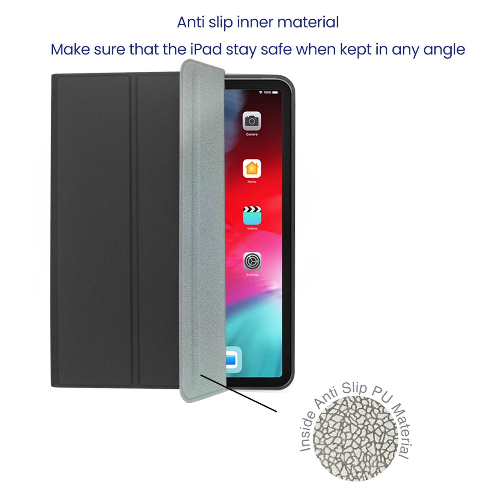 Stuffcool Flex Faux Leather Flip Cover for Apple iPad 10.2 Inch (9th Gen) (Built-in Pencil Holder, Black) Stuffcool Flex Faux Leather Flip Cover for Apple iPad 10.2 Inch (9th Gen) (Built-in Pencil Holder, Black)_9