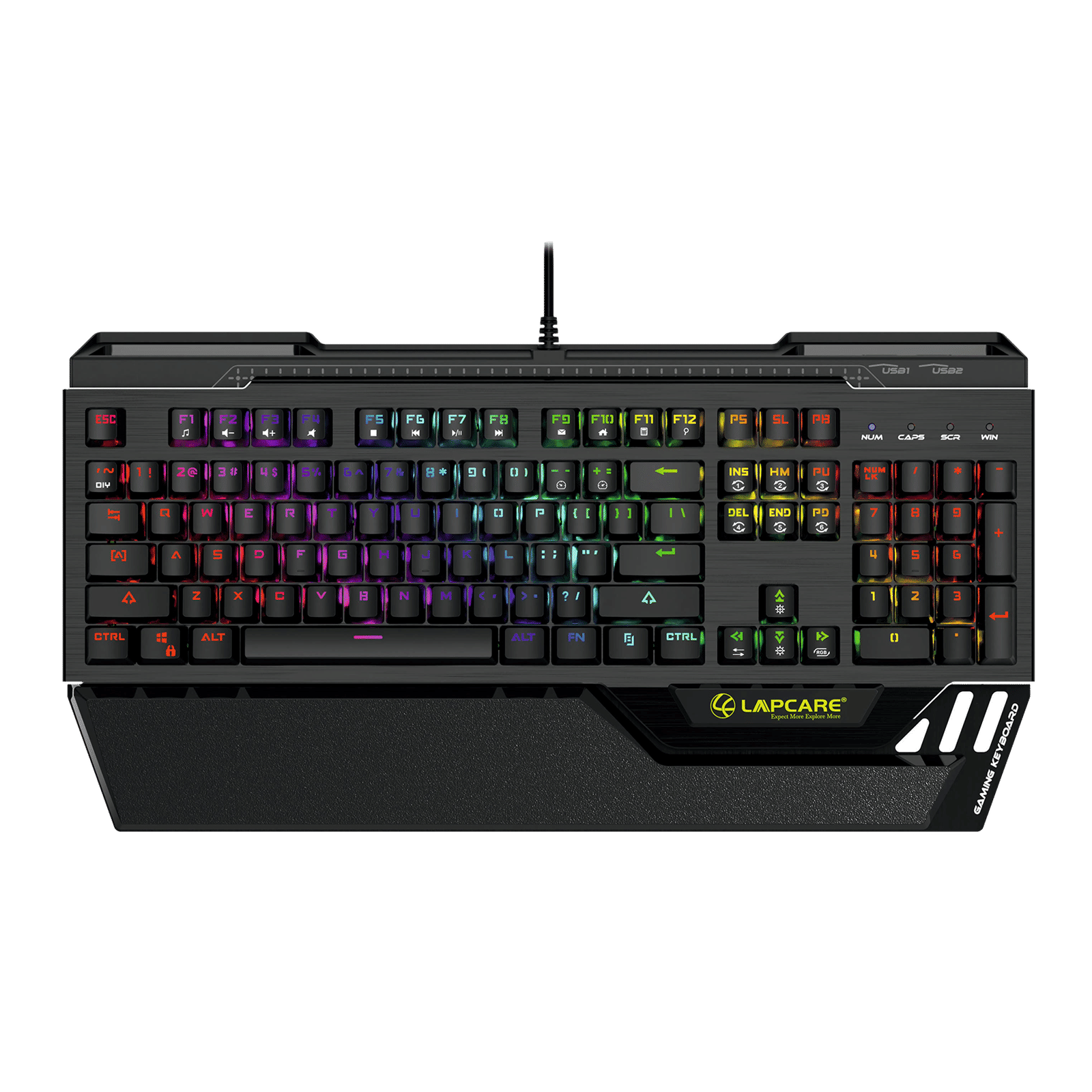 LAPCARE Champ LGK-108 Wired Gaming Keyboard with Backlit Keys (Waterproof, Black) LAPCARE Champ LGK-108 Wired Gaming Keyboard with Backlit Keys (Waterproof, Black)_1