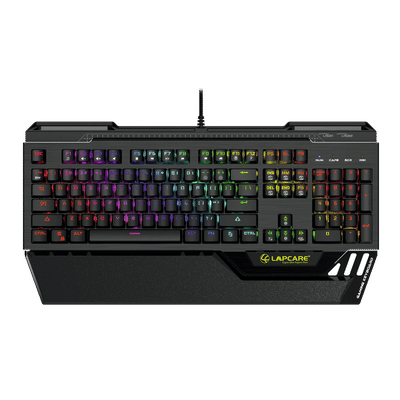 LAPCARE Champ LGK-108 Wired Gaming Keyboard with Backlit Keys (Waterproof, Black)