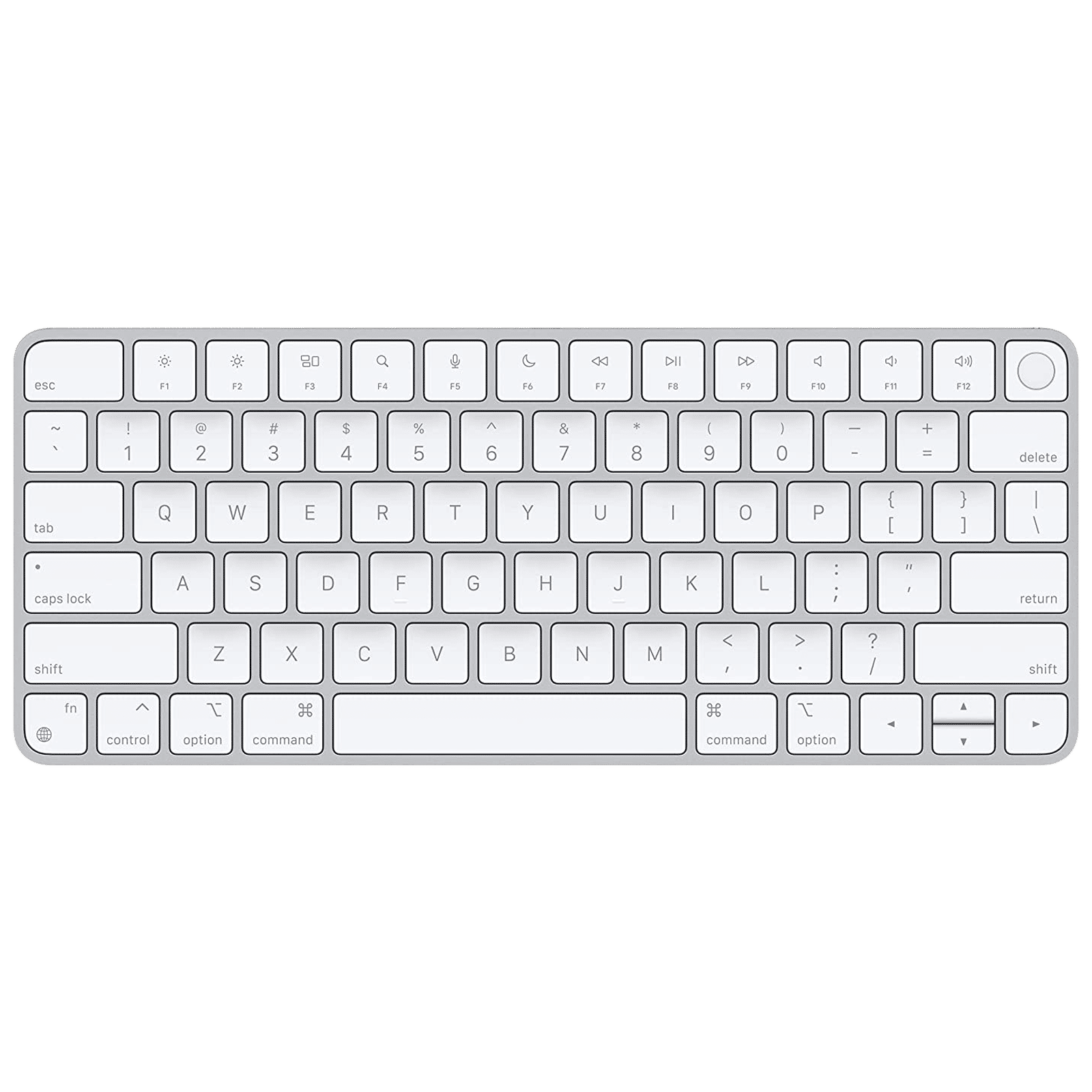 Apple Magic Rechargeable Bluetooth Wireless Keyboard with Dedicated Multimedia Keys (Touch ID, White) Apple Magic Rechargeable Bluetooth Wireless Keyboard with Dedicated Multimedia Keys (Touch ID, White)_1
