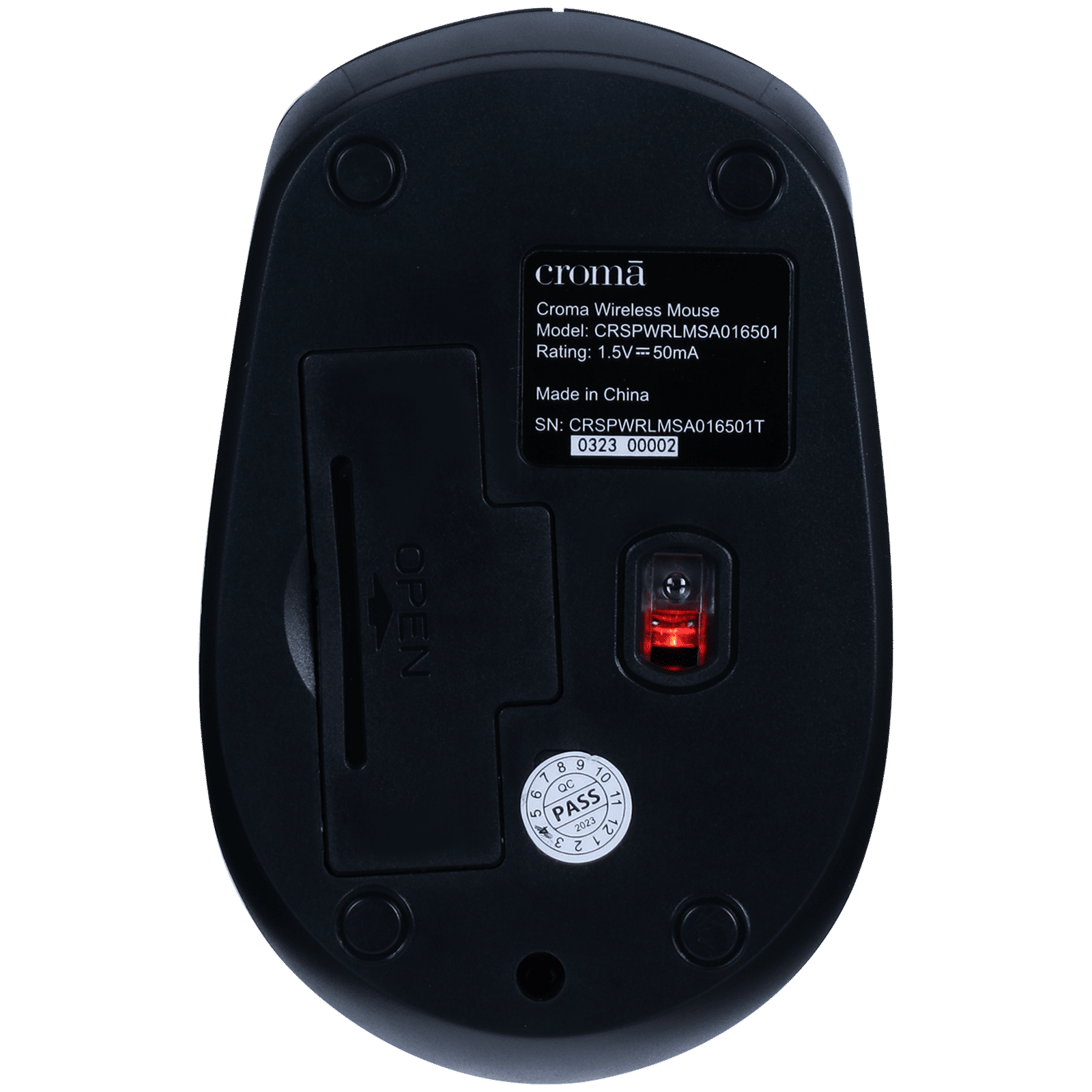 Croma 2.4 GHz Wireless Optical Mouse (Variable DPI Up to 1600, Compact & Lightweight Design, Black) Croma 2.4 GHz Wireless Optical Mouse (Variable DPI Up to 1600, Compact & Lightweight Design, Black)_7