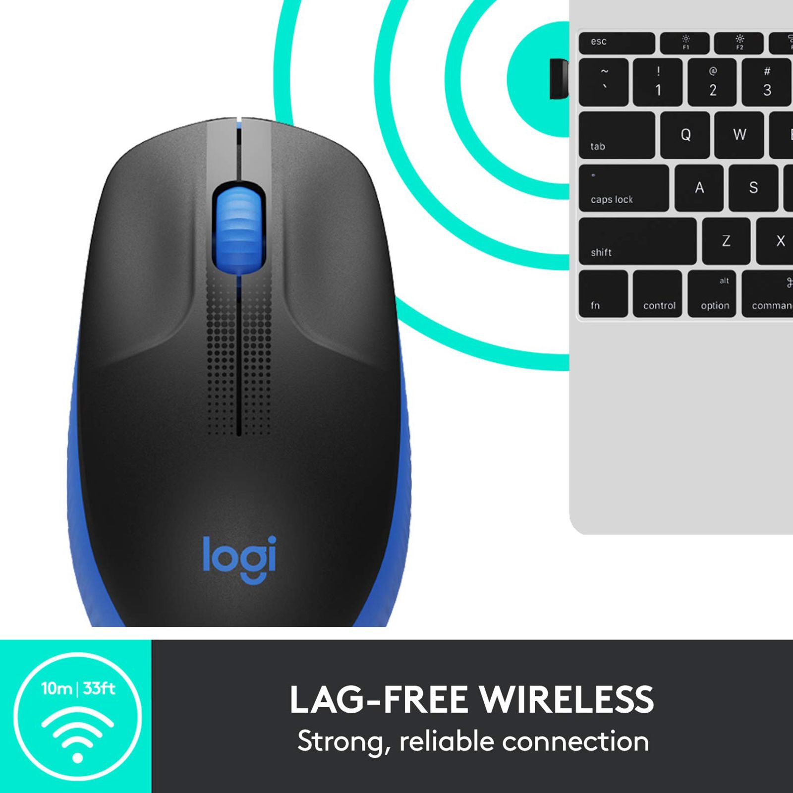 logitech M190 Wireless Optical Mouse (1000 DPI, Scooped Buttons, Blue) logitech M190 Wireless Optical Mouse (1000 DPI, Scooped Buttons, Blue)_8