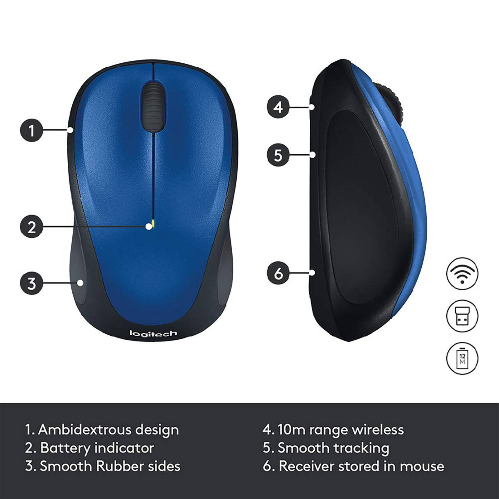 logitech M235 Wireless Optical Mouse (1000 DPI, 910-003392, Blue)_5