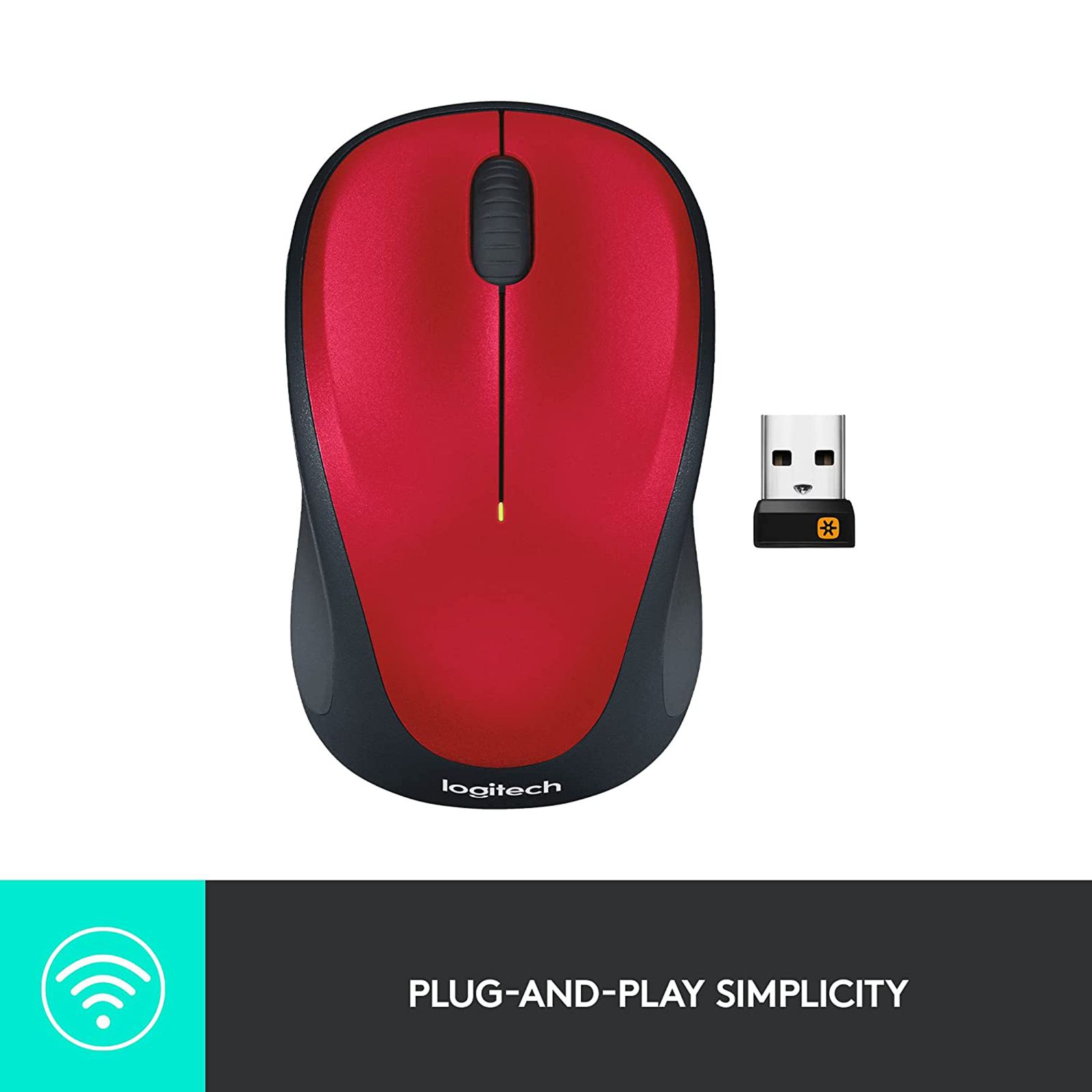 logitech M235 Wireless Optical Mouse (Compact Design, 910-003412, Red) logitech M235 Wireless Optical Mouse (Compact Design, 910-003412, Red)_3