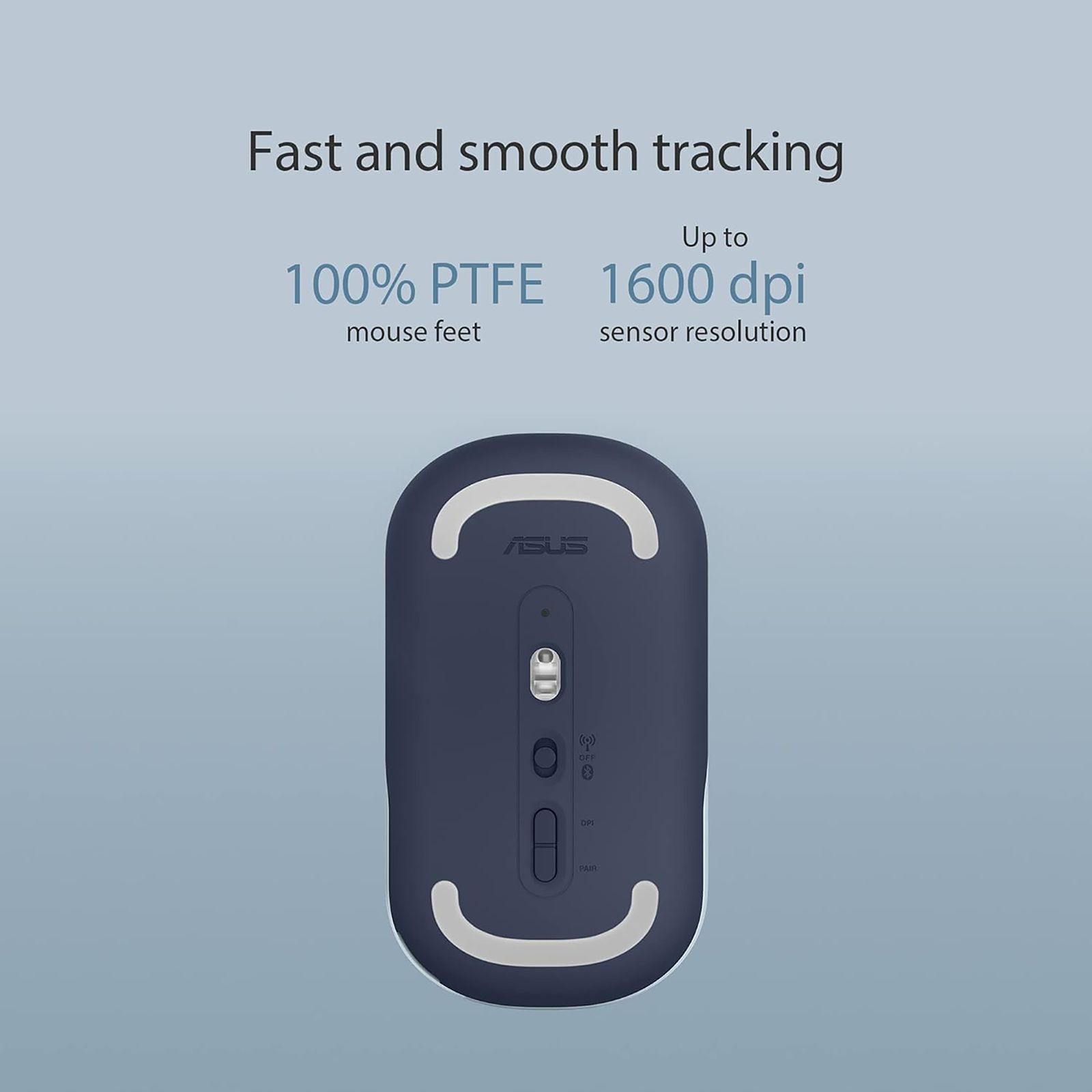 ASUS Marshmallow MD100 Bluetooth 5.0 Wireless Optical Performance with Antibacterial Guard Treatment (1600 DPI Adjustable, Ambidextrous Design, Quiet Blue) ASUS Marshmallow MD100 Bluetooth 5.0 Wireless Optical Performance with Antibacterial Guard Treatment (1600 DPI Adjustable, Ambidextrous Design, Quiet Blue)_11