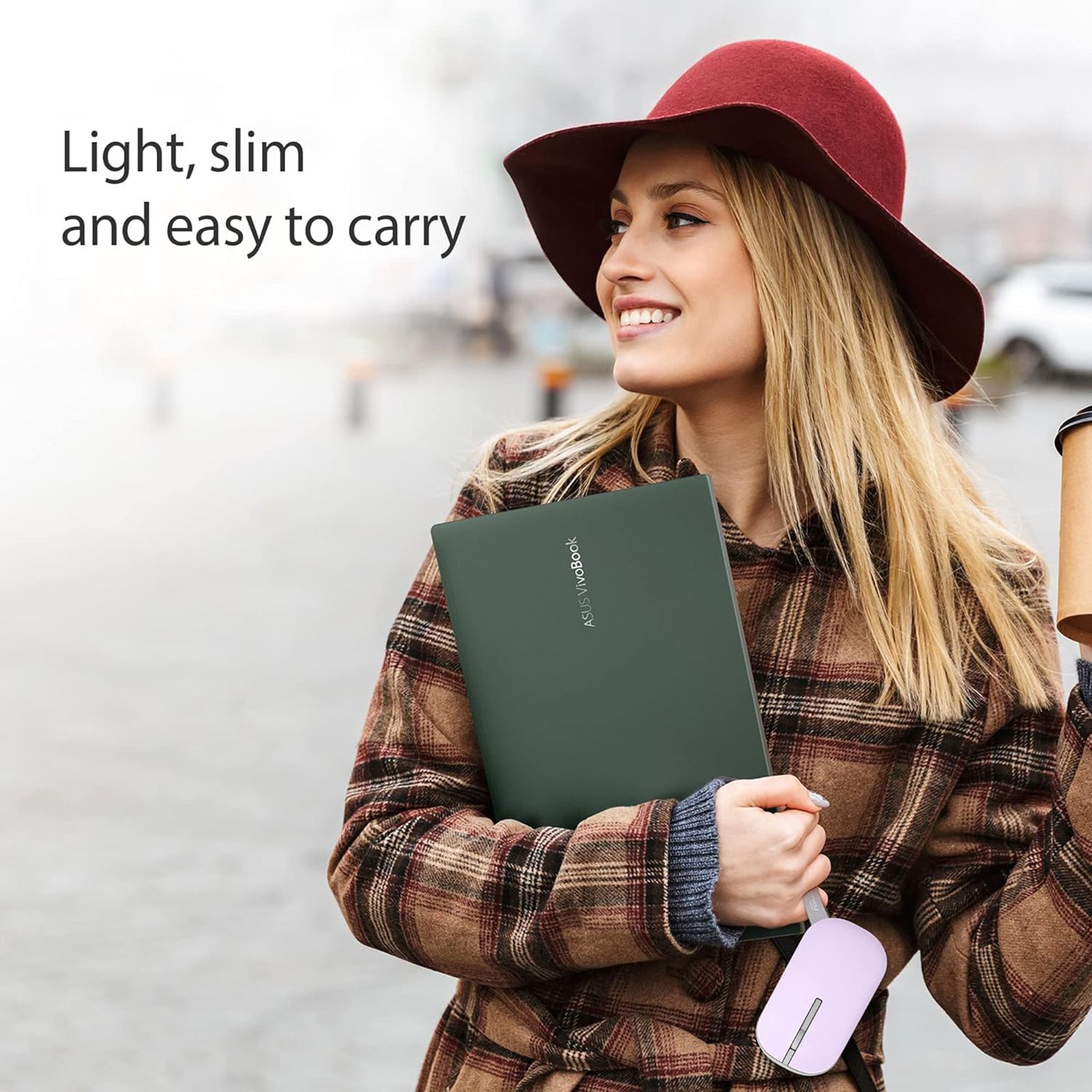 ASUS Marshmallow MD100 Bluetooth 5.0 Wireless Optical Mouse with Quiet Click Buttons (1600 DPI Adjustable, Battery Saving Technology, Mist Purple)_9