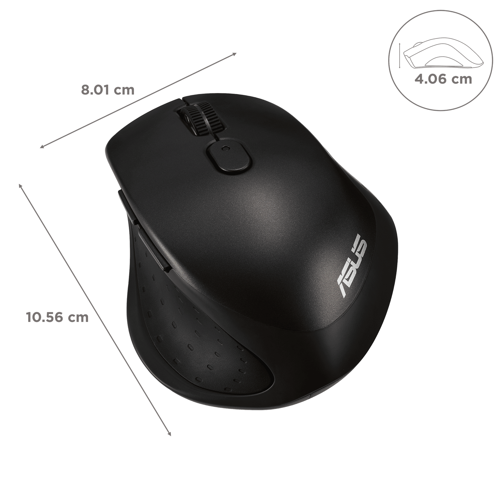 ASUS Silent MW203-BK Bluetooth 5.0 & 2.4GHz Wireless Optical Mouse with Vertical Scroll Wheel (2400 DPI Adjustable, Auto Sleep Mode, Black)_3