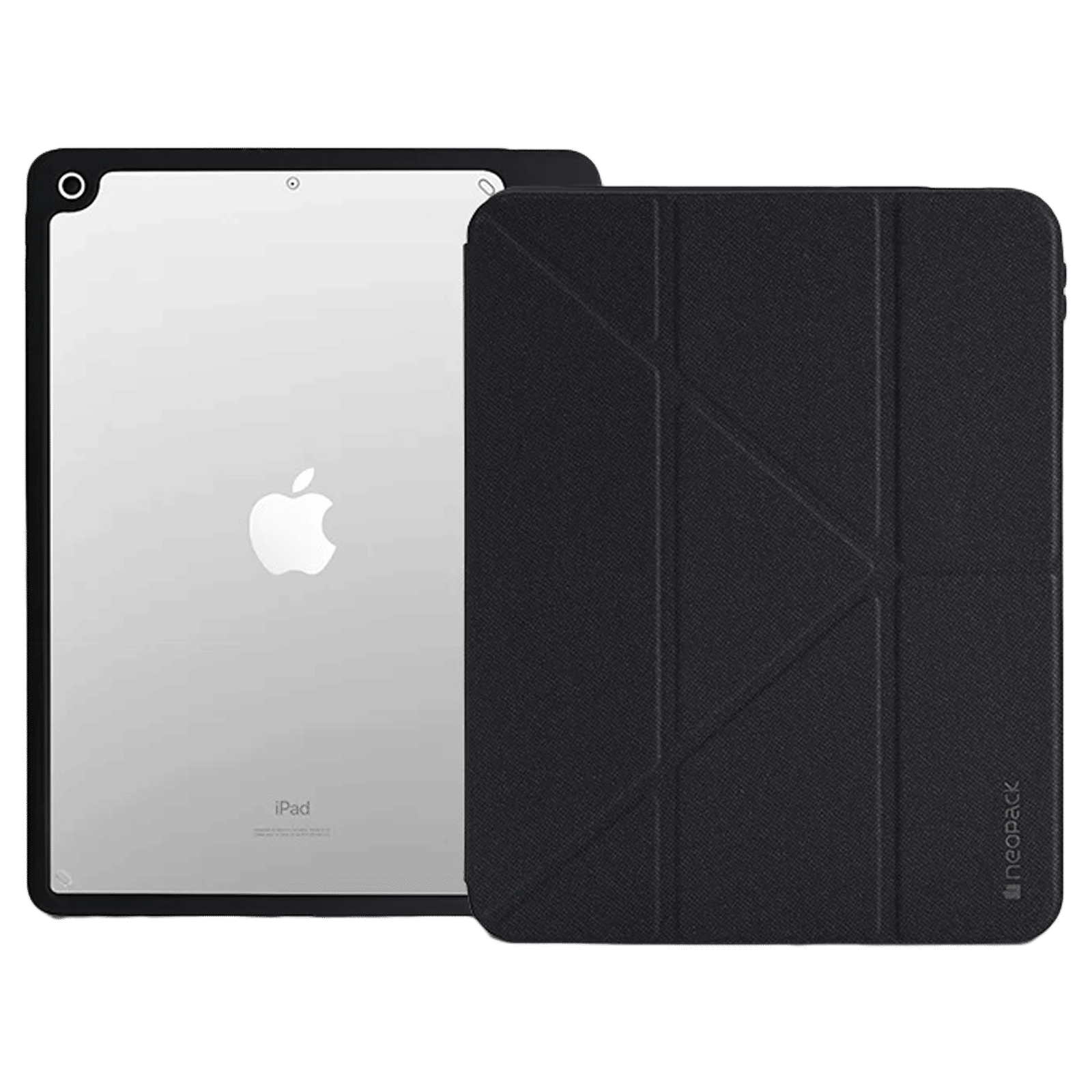 neopack Alpha Flip Case for Apple iPad 10.2 Inch with Pencil Holder (All Gen) (Transparent Back Shell Design, Black) neopack Alpha Flip Case for Apple iPad 10.2 Inch with Pencil Holder (All Gen) (Transparent Back Shell Design, Black)_1