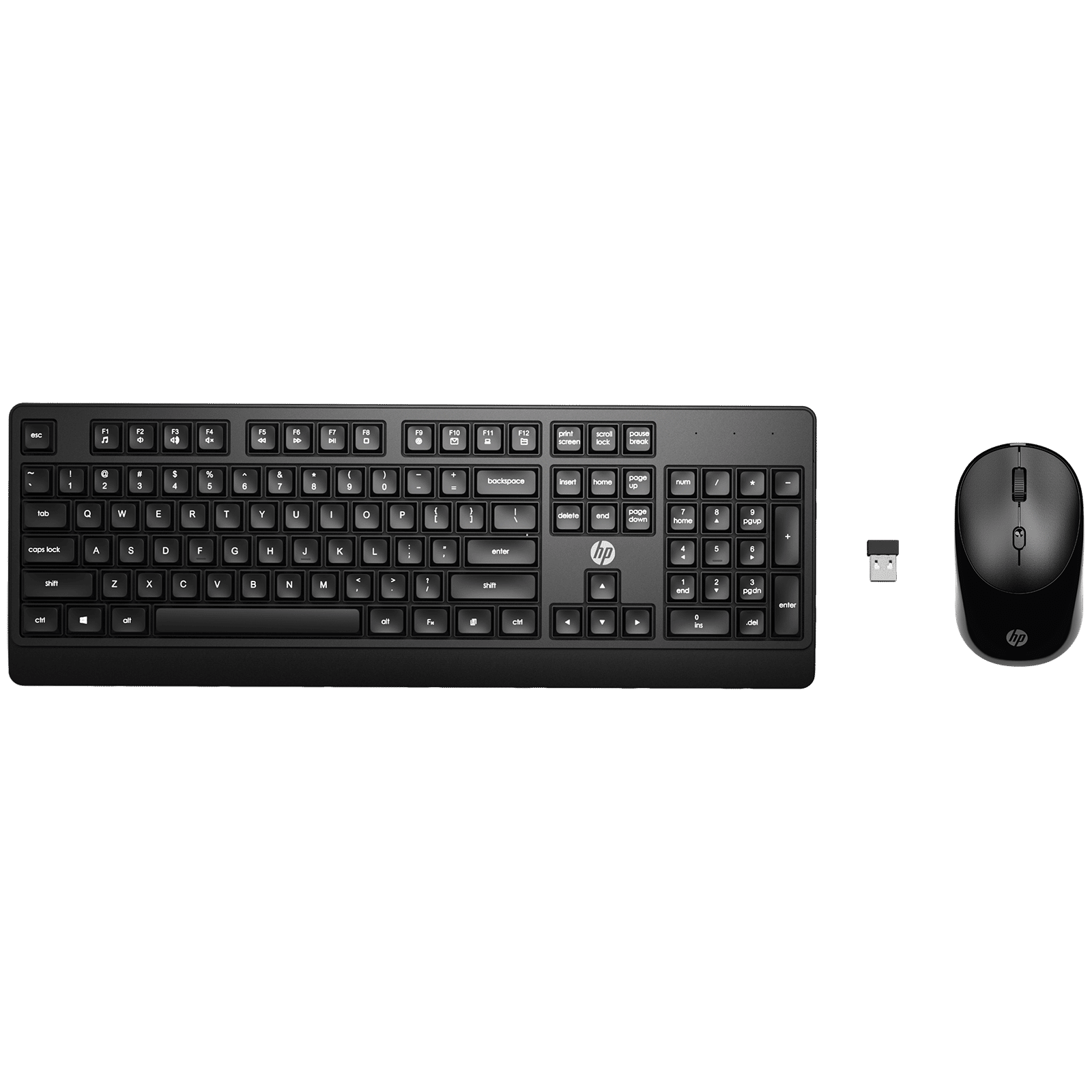 HP KM250 2.4 GHz Wireless Keyboard & Mouse Combo (1200 DPI, Ergonomic Design, Black)_1