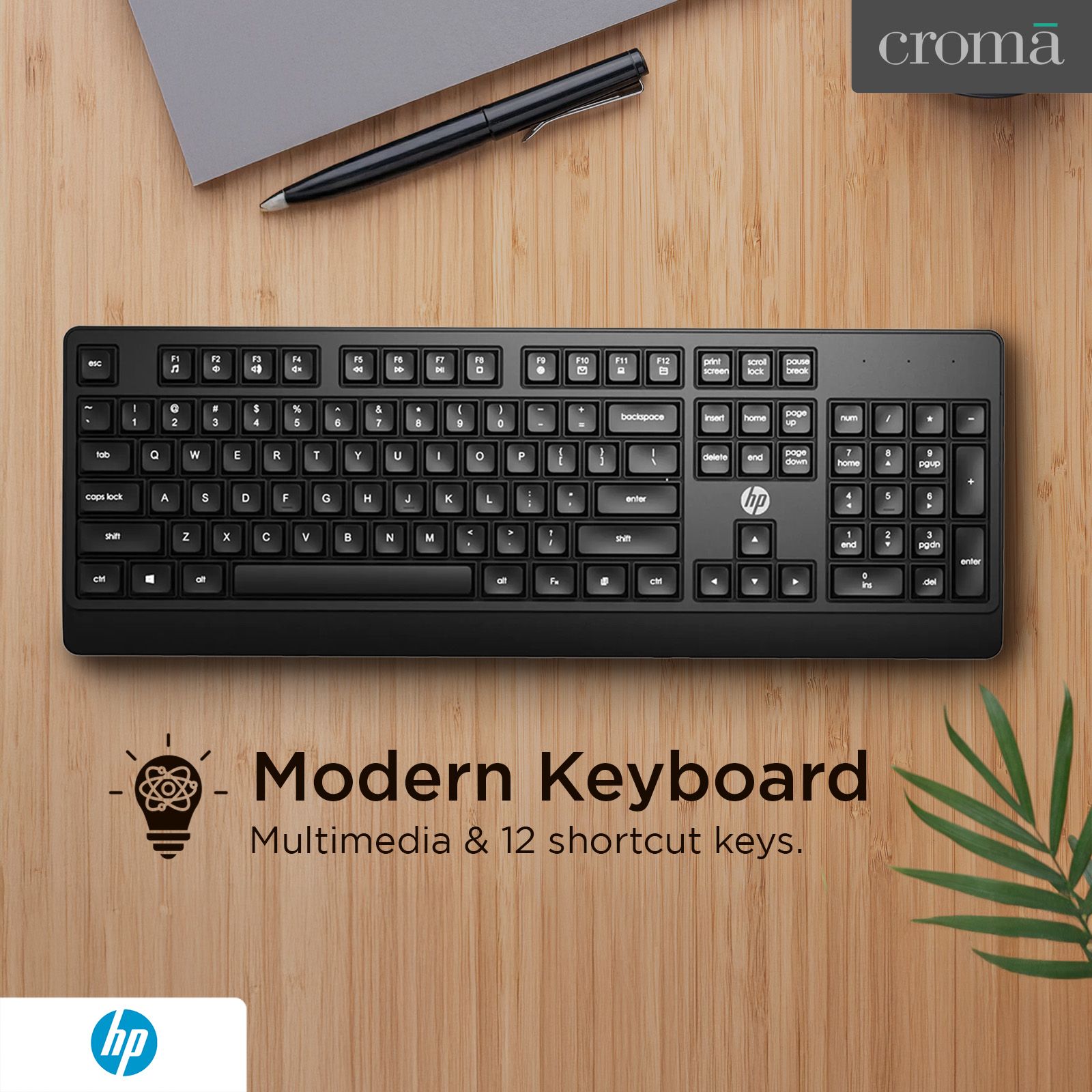 HP KM250 2.4 GHz Wireless Keyboard & Mouse Combo (1200 DPI, Ergonomic Design, Black)_4