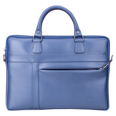 Croma Polyurethane Leather Sling Bag for 14
                      Inch Laptop (Water Resistant, Blue)