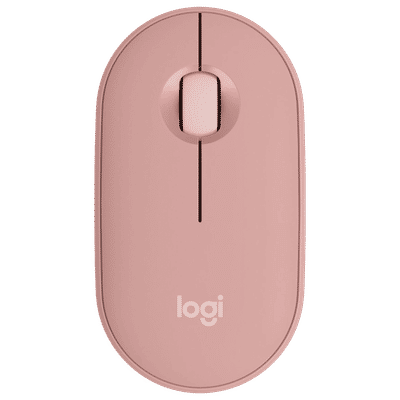 logitech Pebble Mouse 2 Wireless Optical
                      Mouse with Silent Click Buttons (1000 DPI, Ultra
                      Portable, Tonal Rose)