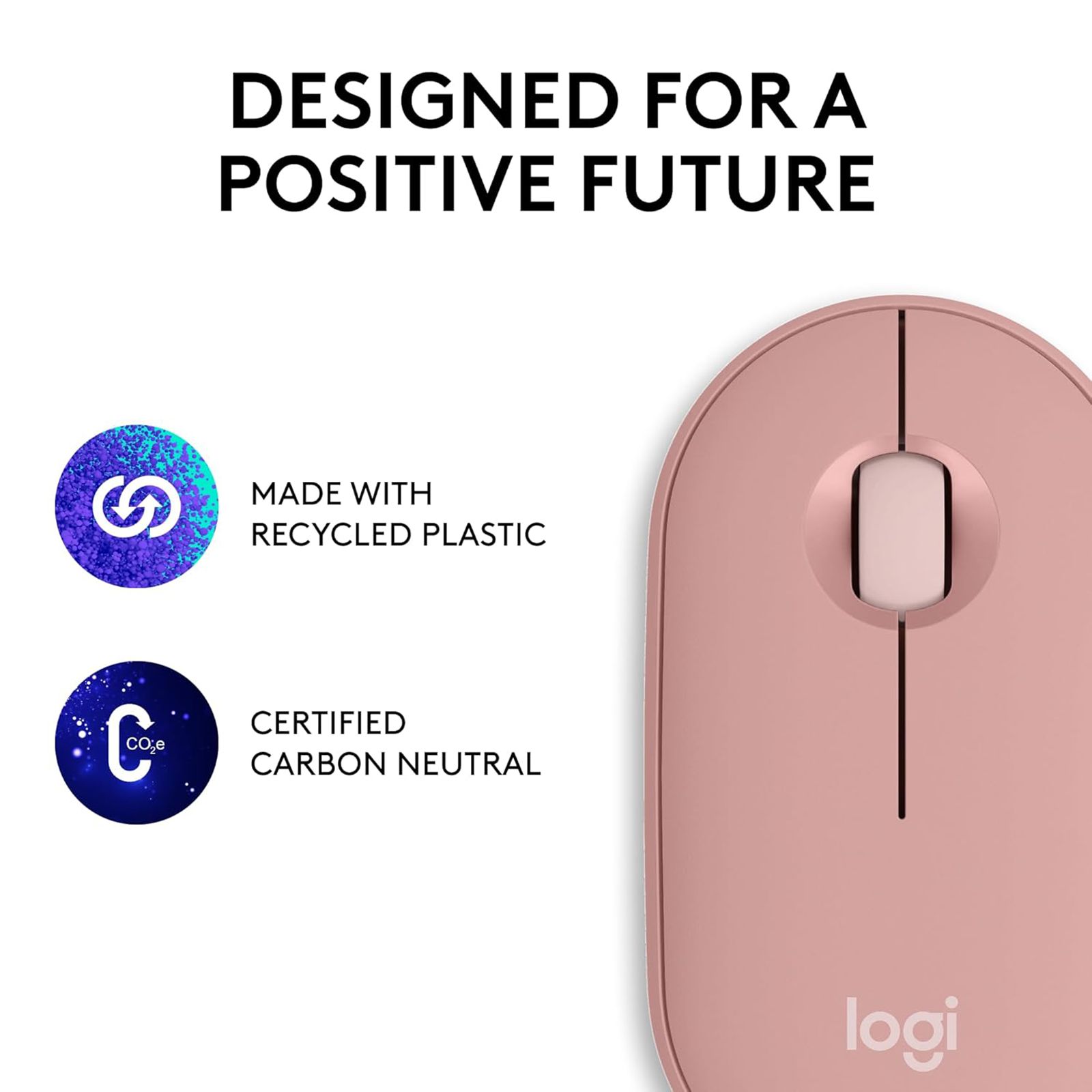 logitech Pebble Mouse 2 Wireless Optical Mouse with Silent Click Buttons (1000 DPI, Ultra Portable, Tonal Rose) logitech Pebble Mouse 2 Wireless Optical Mouse with Silent Click Buttons (1000 DPI, Ultra Portable, Tonal Rose)_11