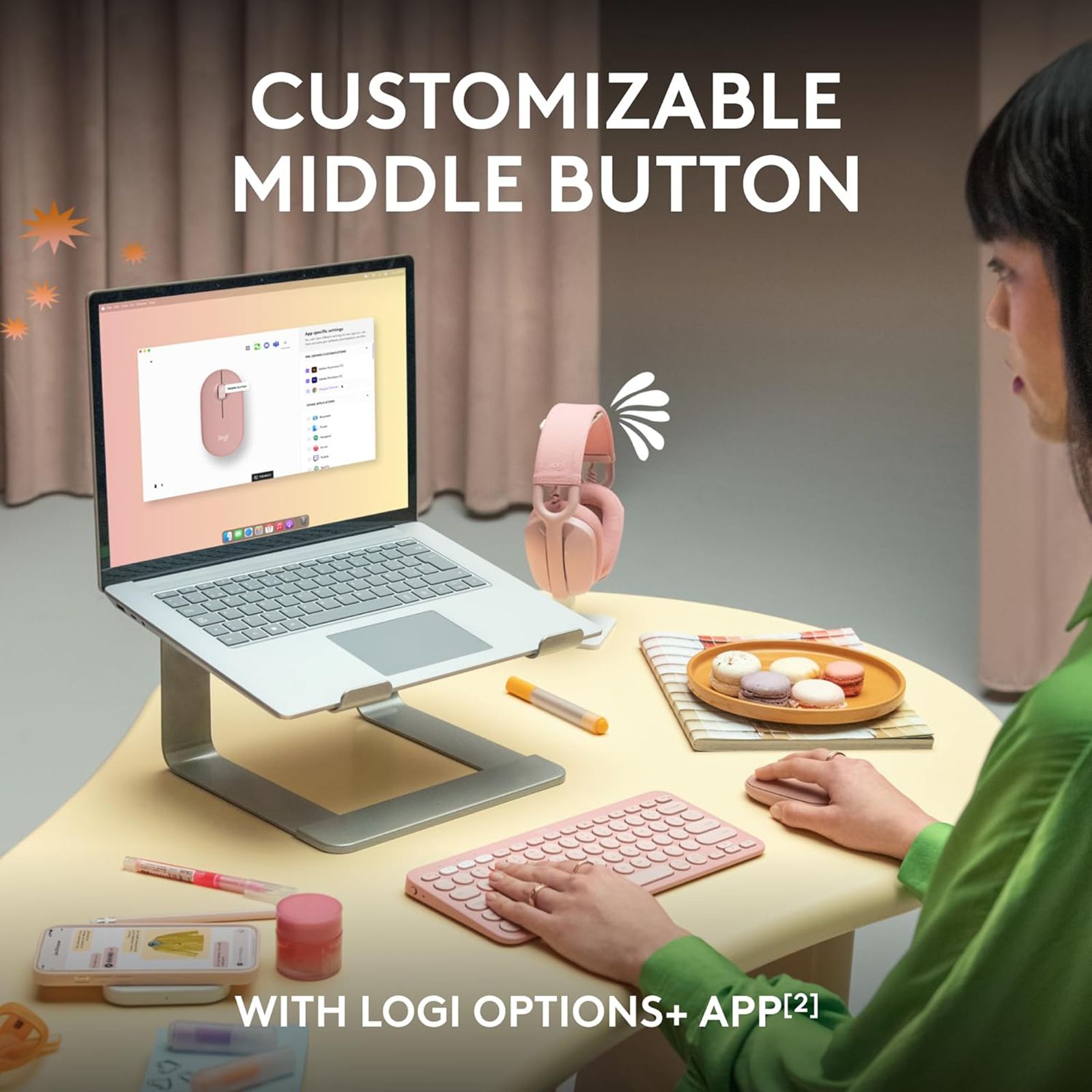 logitech Pebble Mouse 2 Wireless Optical Mouse with Silent Click Buttons (1000 DPI, Ultra Portable, Tonal Rose) logitech Pebble Mouse 2 Wireless Optical Mouse with Silent Click Buttons (1000 DPI, Ultra Portable, Tonal Rose)_14