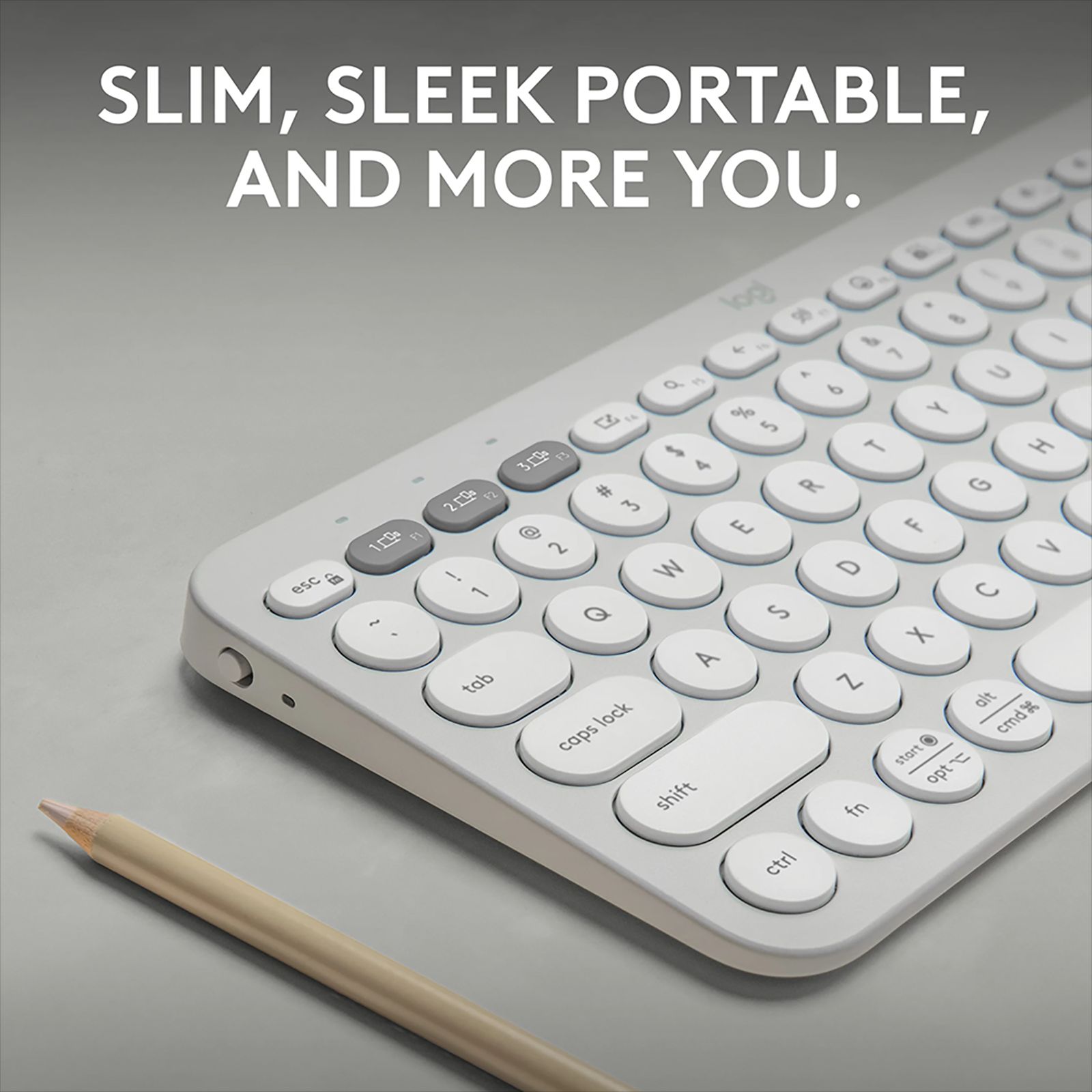 logitech Pebble Keys 2 Bluetooth Wireless Keyboard with Multi Device Pairing (10 Customizable Keys, Tonal White)_7