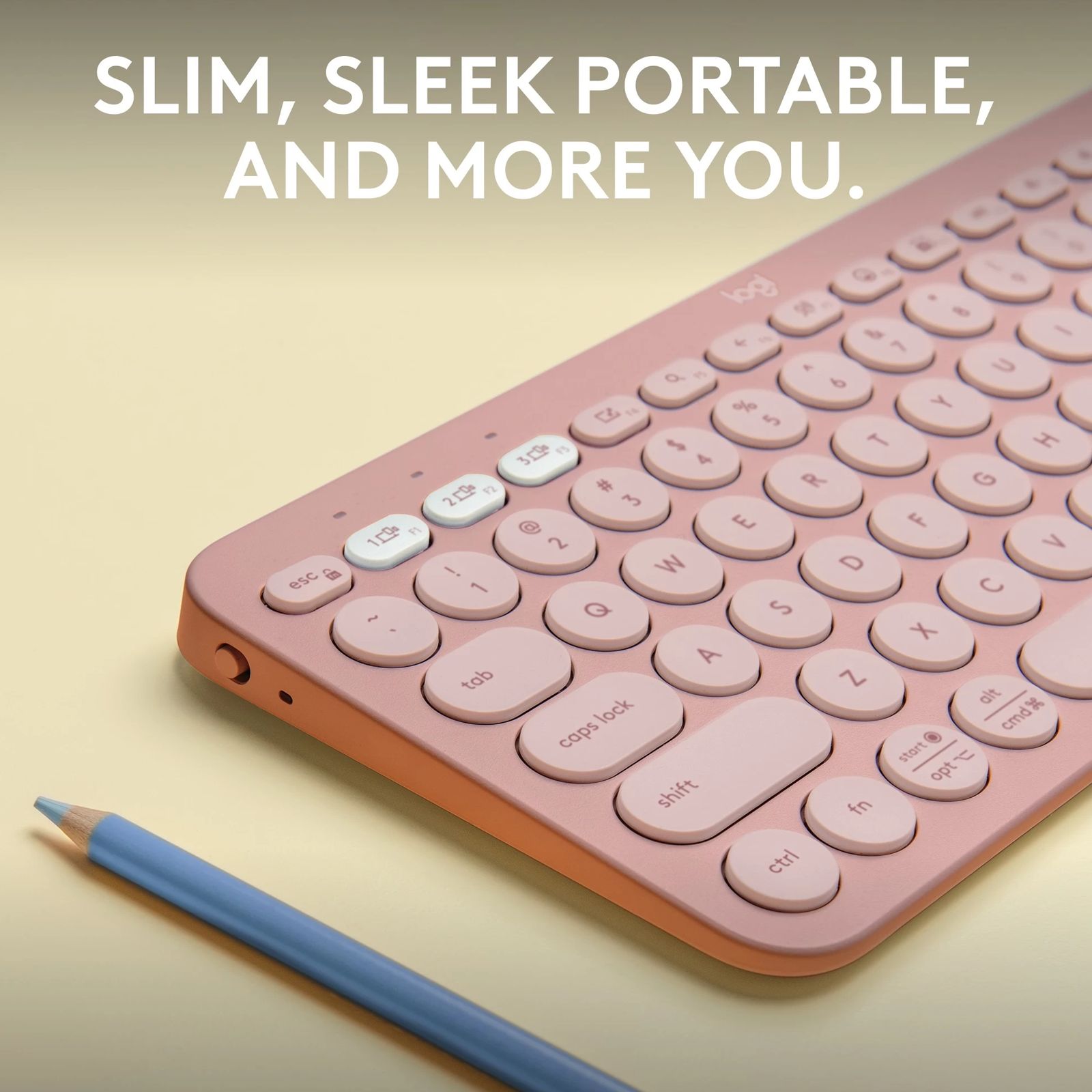 logitech Pebble Keys 2 Bluetooth Wireless Keyboard with Multi Device Pairing (10 Customizable Keys, Tonal Rose)_7