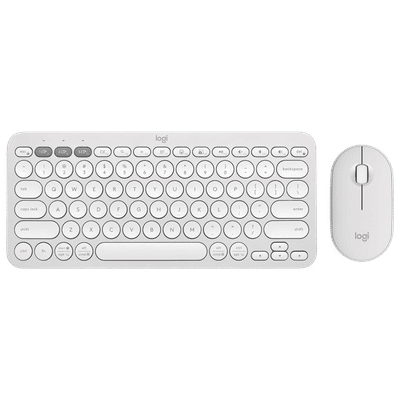 logitech Pebble 2 Wireless Keyboard and Mouse
                      Combo (Quiet and Customizable, Tonal White)