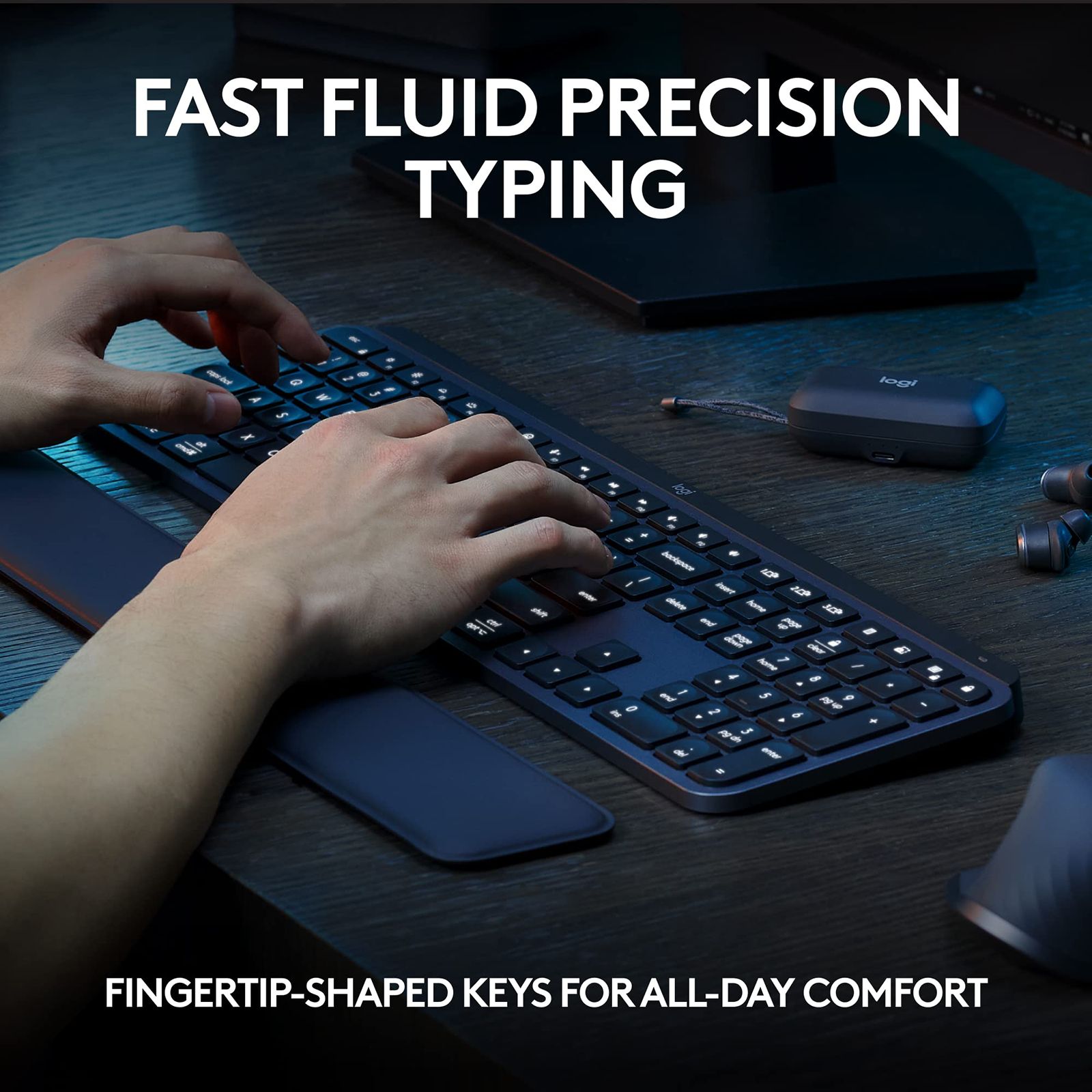 logitech MX KEYS S Rechargeable Bluetooth Wireless Keyboard with Backlit Keys (Automate Repetitive Tasks, Graphite) logitech MX KEYS S Rechargeable Bluetooth Wireless Keyboard with Backlit Keys (Automate Repetitive Tasks, Graphite)_14