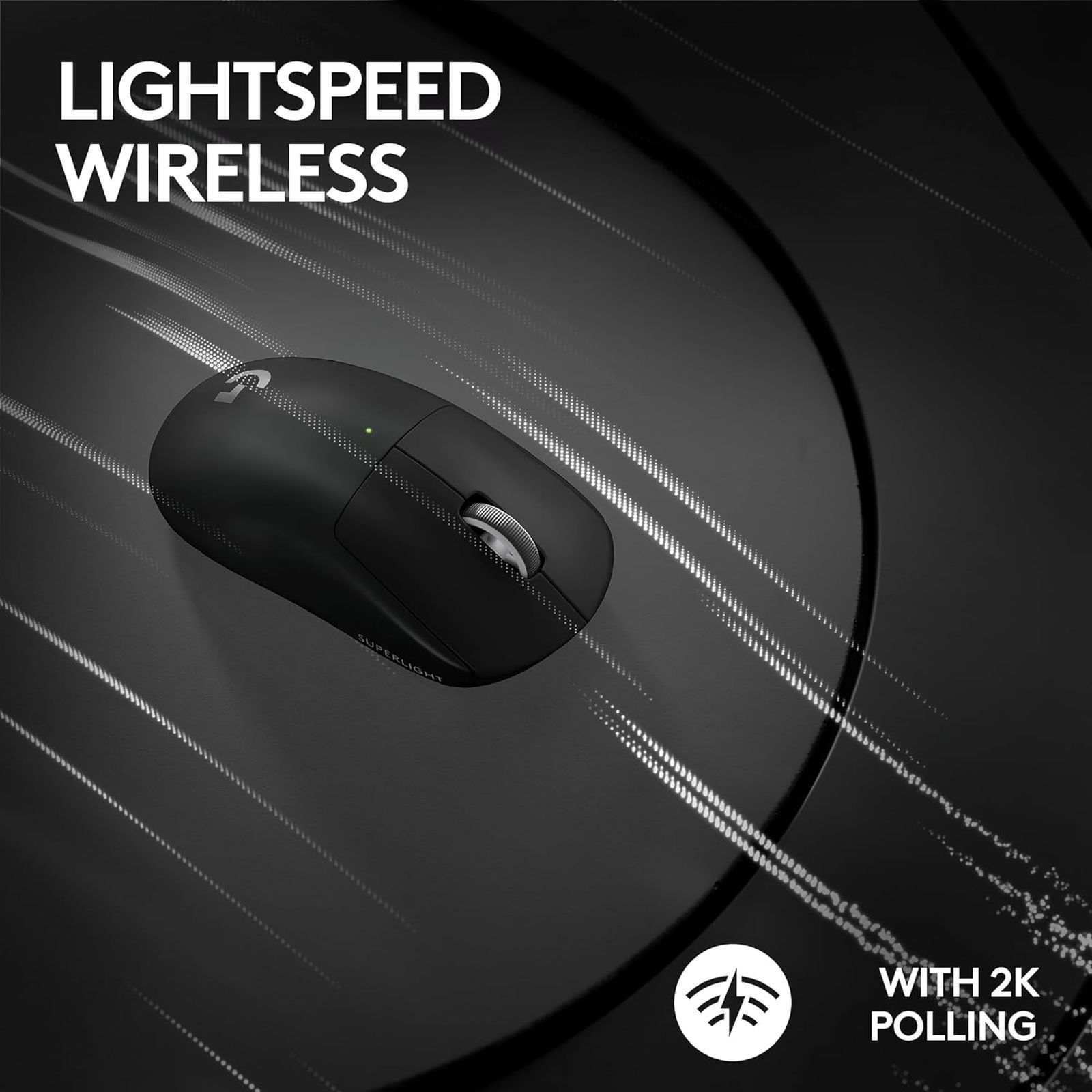 logitech Pro X Superlight 2 Rechargeable Wireless Optical Gaming Mouse with Lightforce Hybrid Switches (32000 DPI Adjustable, No Additive PTFE Feet, Black)_12