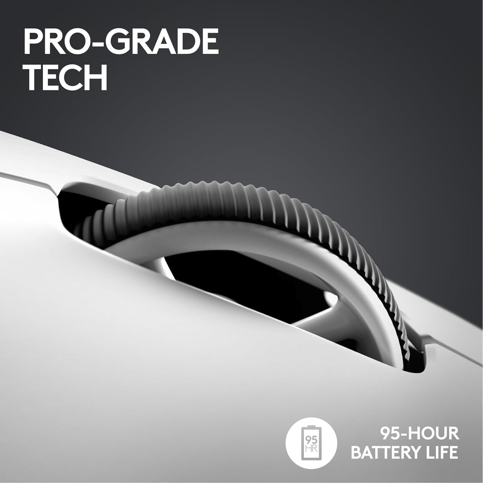 logitech Pro X Superlight 2 Rechargeable Wireless Optical Gaming Mouse with Lightforce Hybrid Switches (32000 DPI Adjustable, No Additive PTFE Feet, White)_9