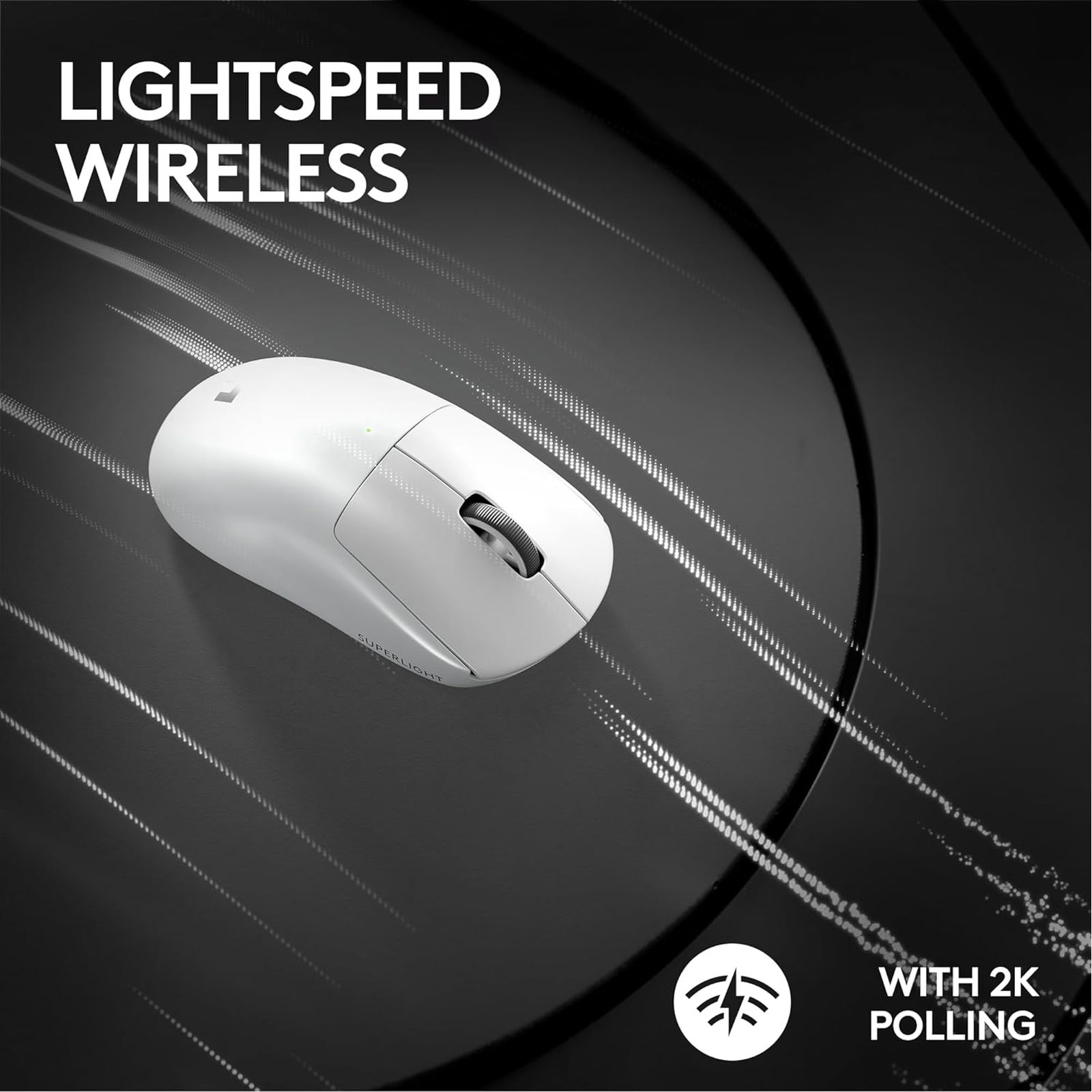 logitech Pro X Superlight 2 Rechargeable Wireless Optical Gaming Mouse with Lightforce Hybrid Switches (32000 DPI Adjustable, No Additive PTFE Feet, White)_10