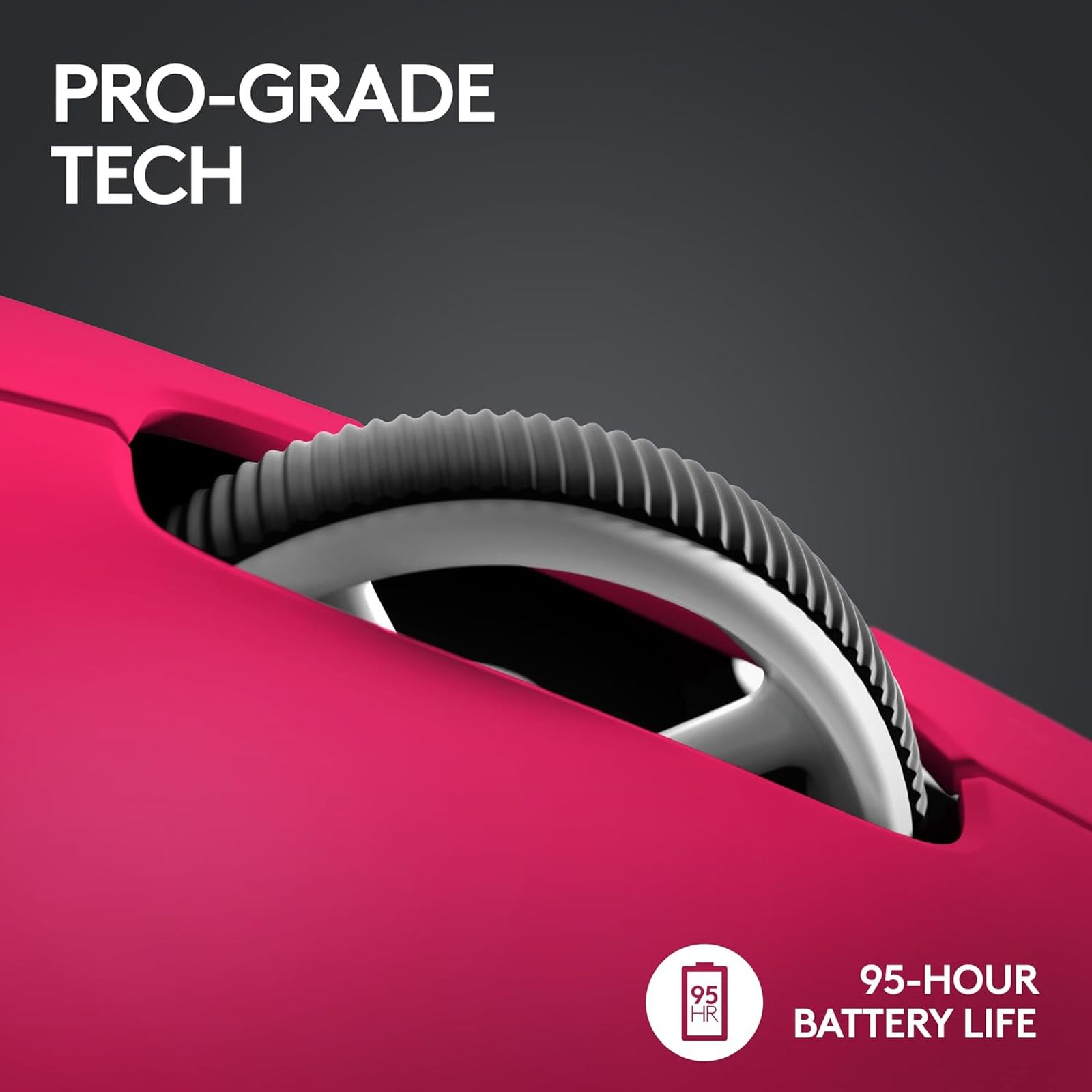 logitech Pro X Superlight 2 Rechargeable Wireless Optical Gaming Mouse with Lightforce Hybrid Switches (32000 DPI Adjustable, No Additive PTFE Feet, Pink)_17