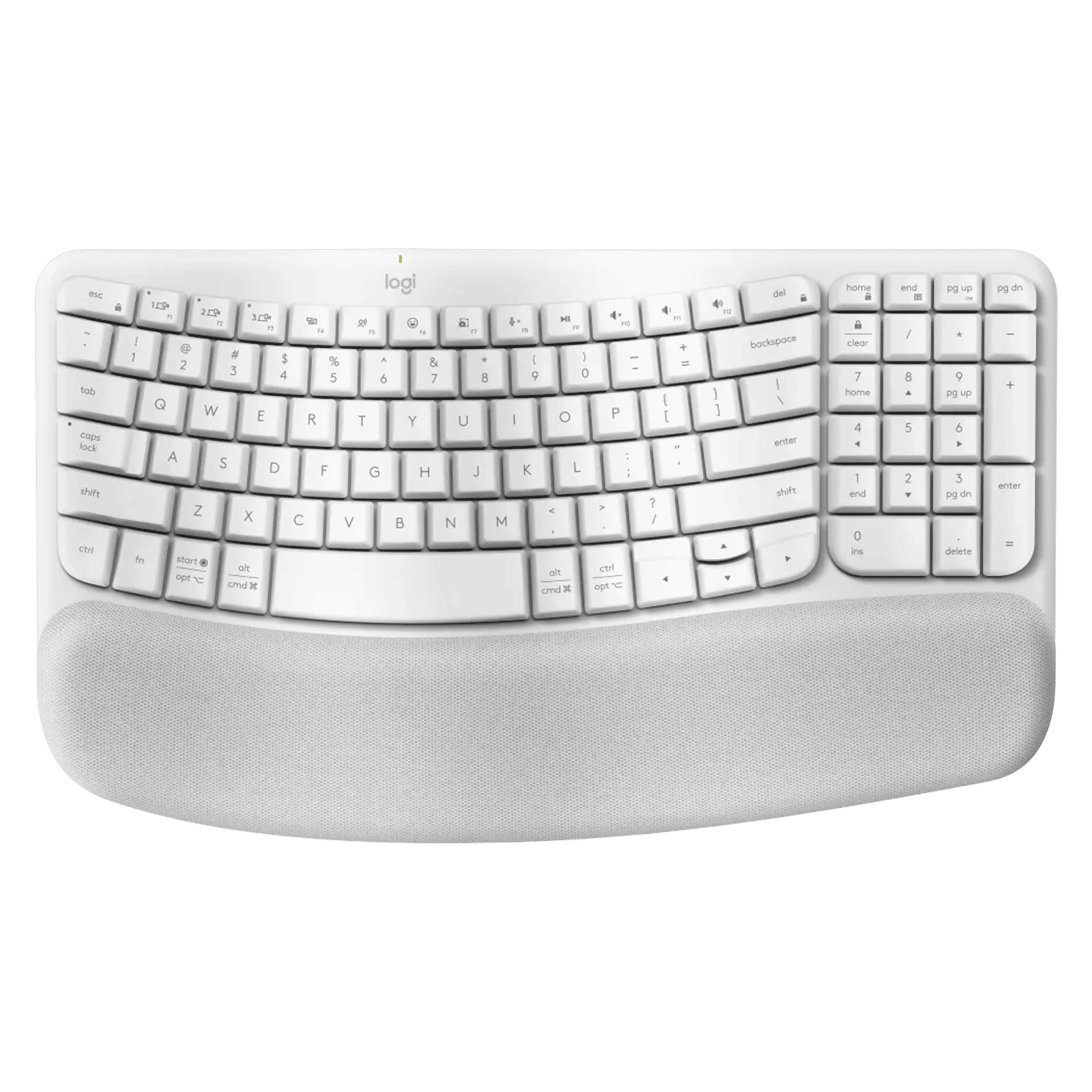 logitech Wave Keys Bluetooth Wireless Keyboard with Cushioned Palm Rest (Easy Switch Keys, Off White) logitech Wave Keys Bluetooth Wireless Keyboard with Cushioned Palm Rest (Easy Switch Keys, Off White)_1