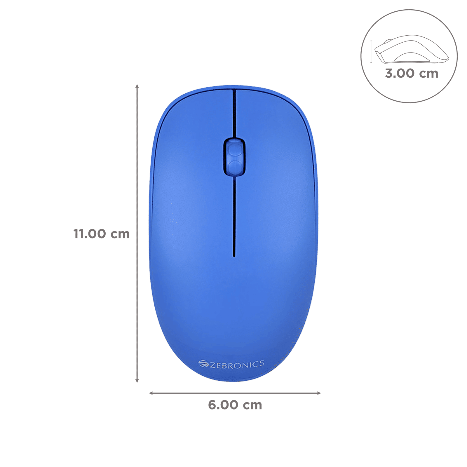 Zebronics Zeb-Haze 2.4GHz Wireless Optical Mouse with 1 Million Click Cycles (1200 DPI Adjustable, Power Saving Mode, Blue) Zebronics Zeb-Haze 2.4GHz Wireless Optical Mouse with 1 Million Click Cycles (1200 DPI Adjustable, Power Saving Mode, Blue)_2
