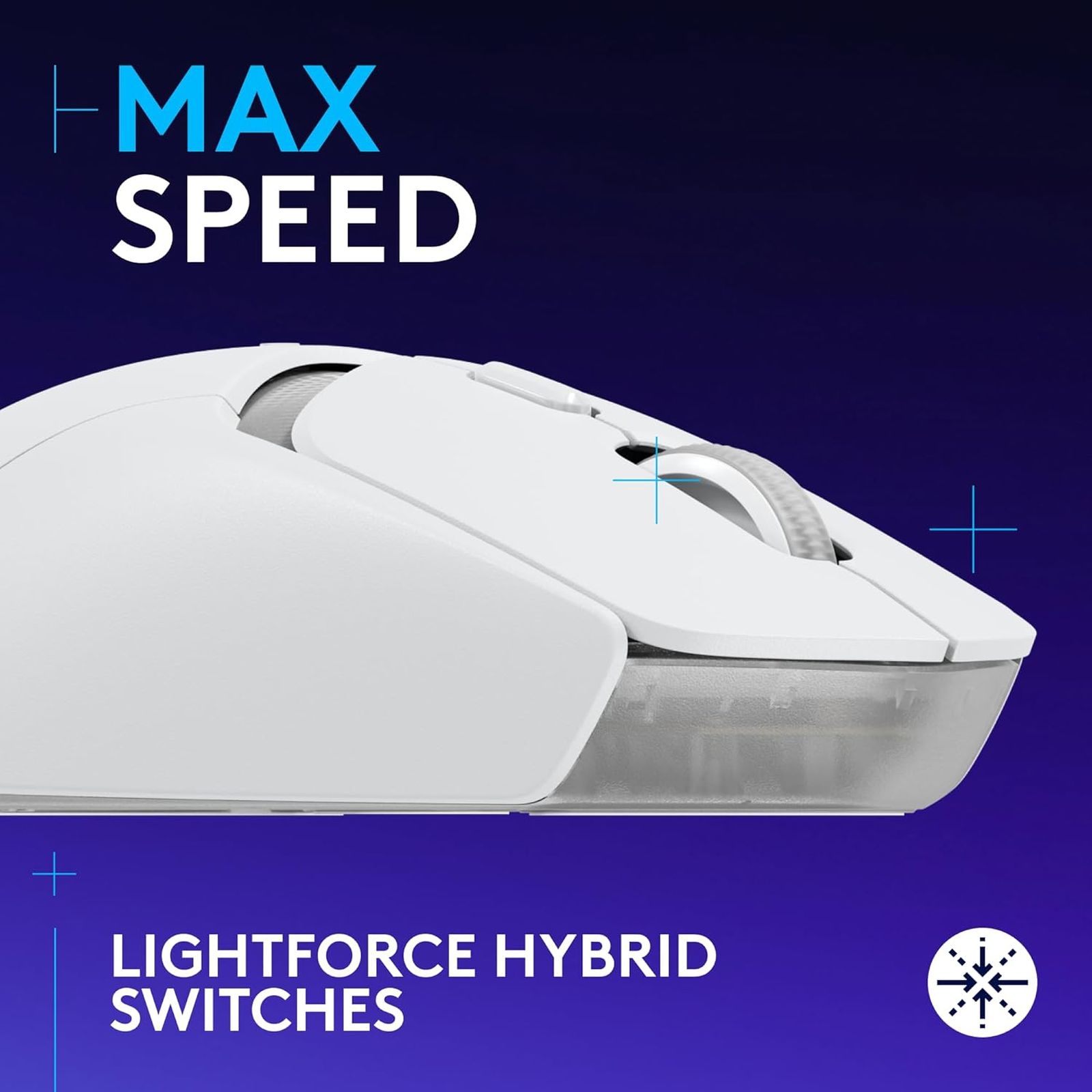 logitech G309 Lightspeed Rechargeable Wireless Optical Mouse with Hybrid Mechanical Switches (25600 DPI Adjustable, Hero 25K Sensor, White)_10