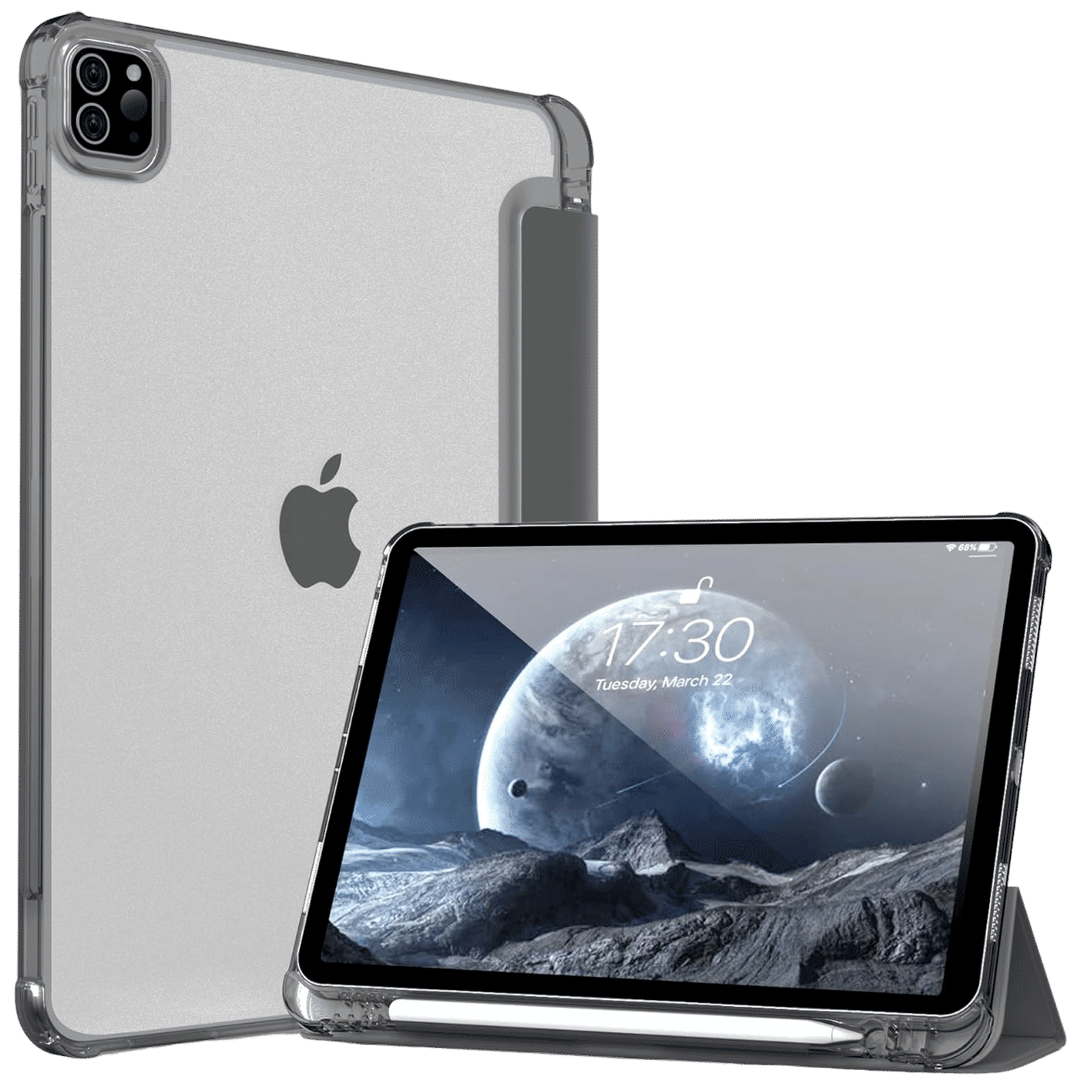 Croma Three Fold Smart Cover for Apple iPad Pro 11 Inch (Shockproof Design, Black) Croma Three Fold Smart Cover for Apple iPad Pro 11 Inch (Shockproof Design, Black)_3