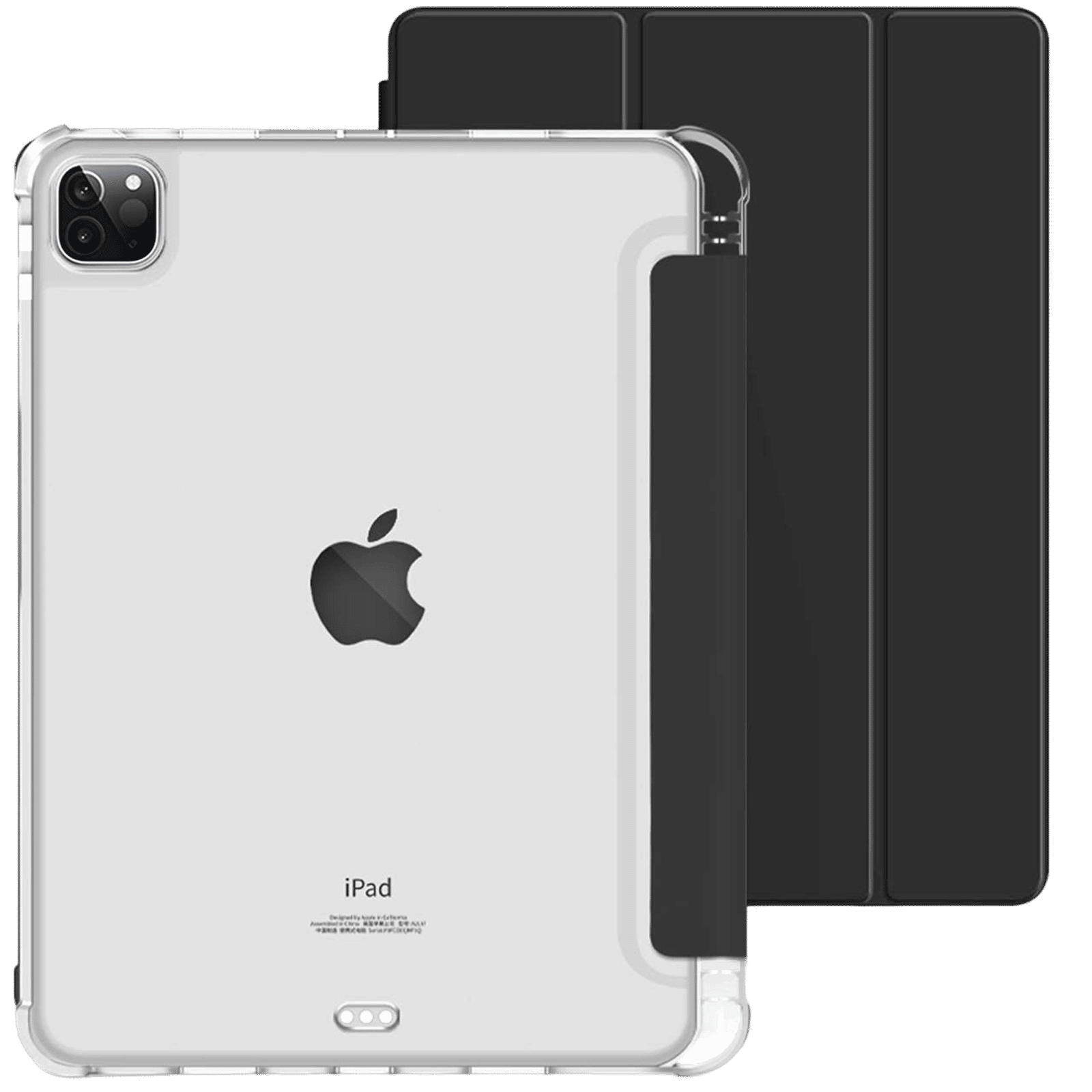Croma Three Fold Smart Cover for Apple iPad Pro 11 Inch (Shockproof Design, Black) Croma Three Fold Smart Cover for Apple iPad Pro 11 Inch (Shockproof Design, Black)_1
