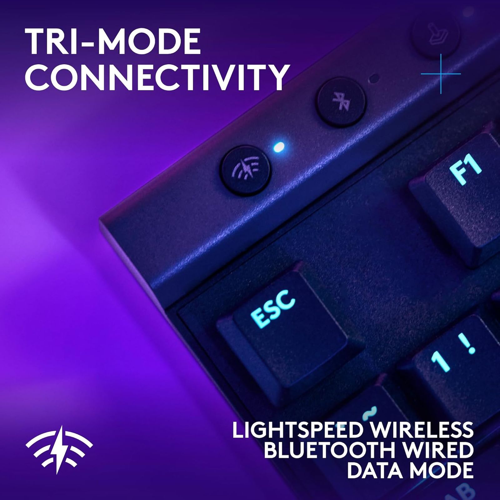 logitech G515 Lightspeed TKL Rechargeable Bluetooth Wireless Gaming Keyboard with Thin Tenkeyless Design (PBT Keycaps, Black) logitech G515 Lightspeed TKL Rechargeable Bluetooth Wireless Gaming Keyboard with Thin Tenkeyless Design (PBT Keycaps, Black)_6